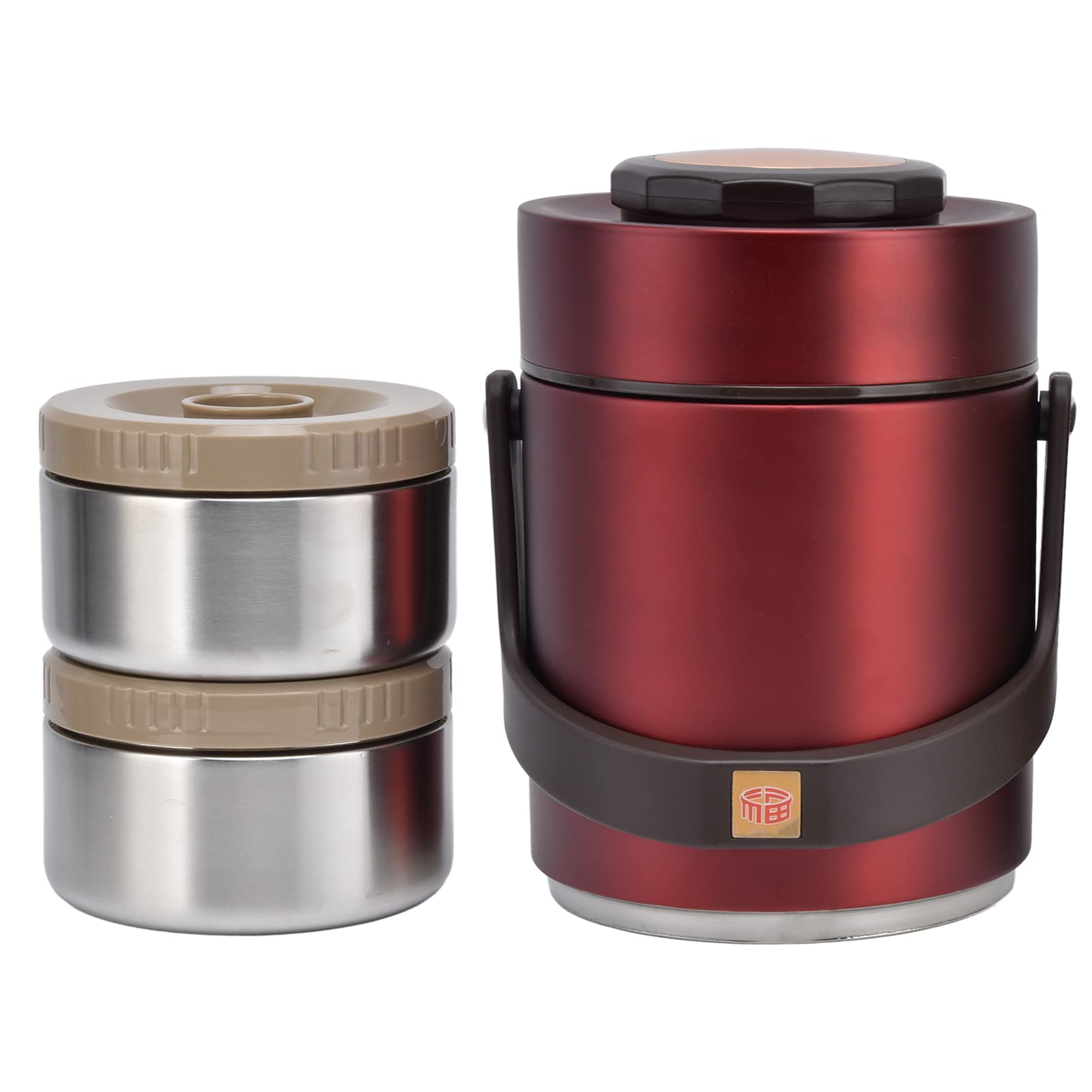 **Insulated Lunch Box 1.5L - Stainless Steel Vacuum Bento Box for Adults & Students - Leakproof & Heat Preservation - Perfect for Work, School & Picnics (Red)**