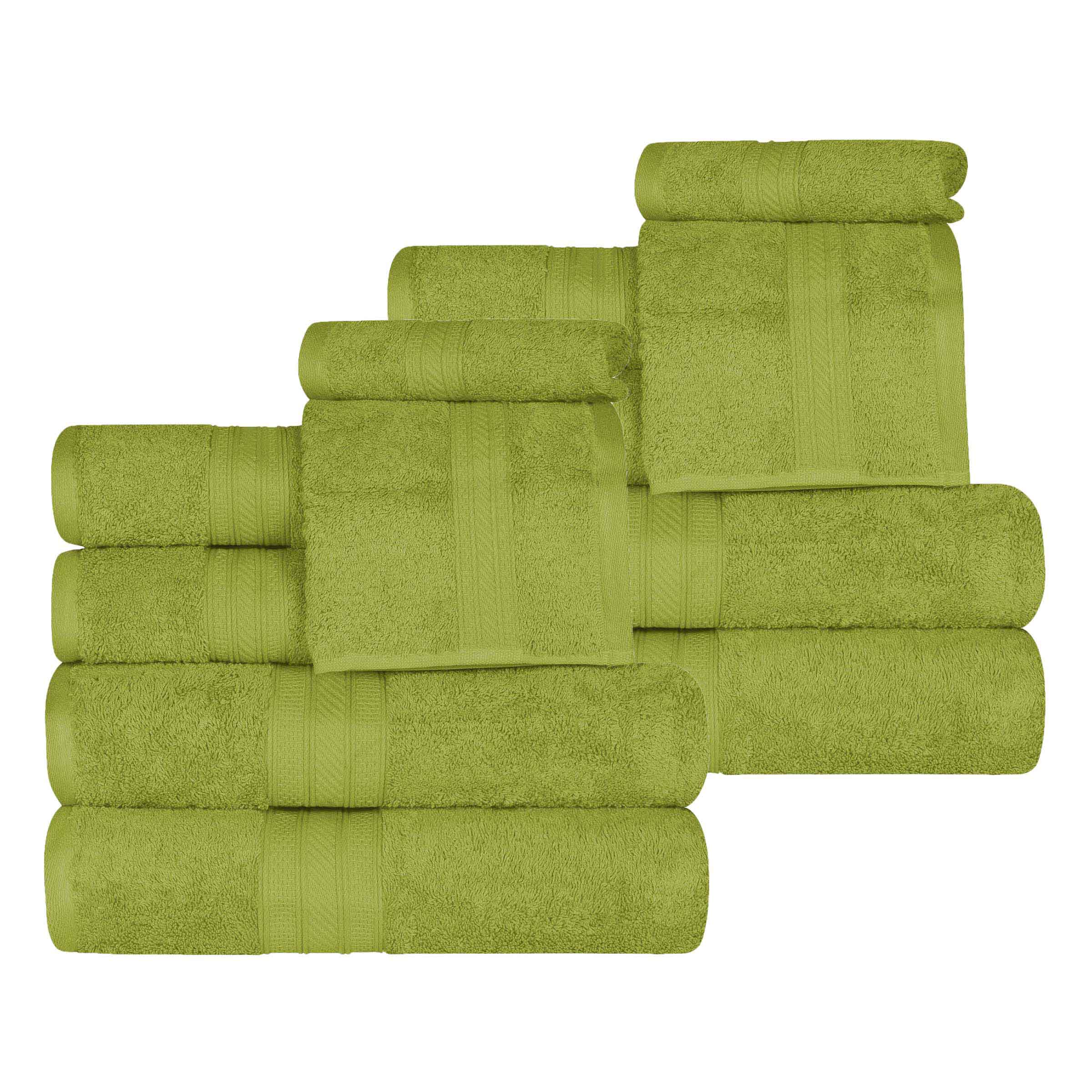 Premium Atlas Cotton Plush Heavyweight Luxury 12-Piece Bath Towel Set - Ultra Soft & Absorbent for Spa, Hotel, and Home Use