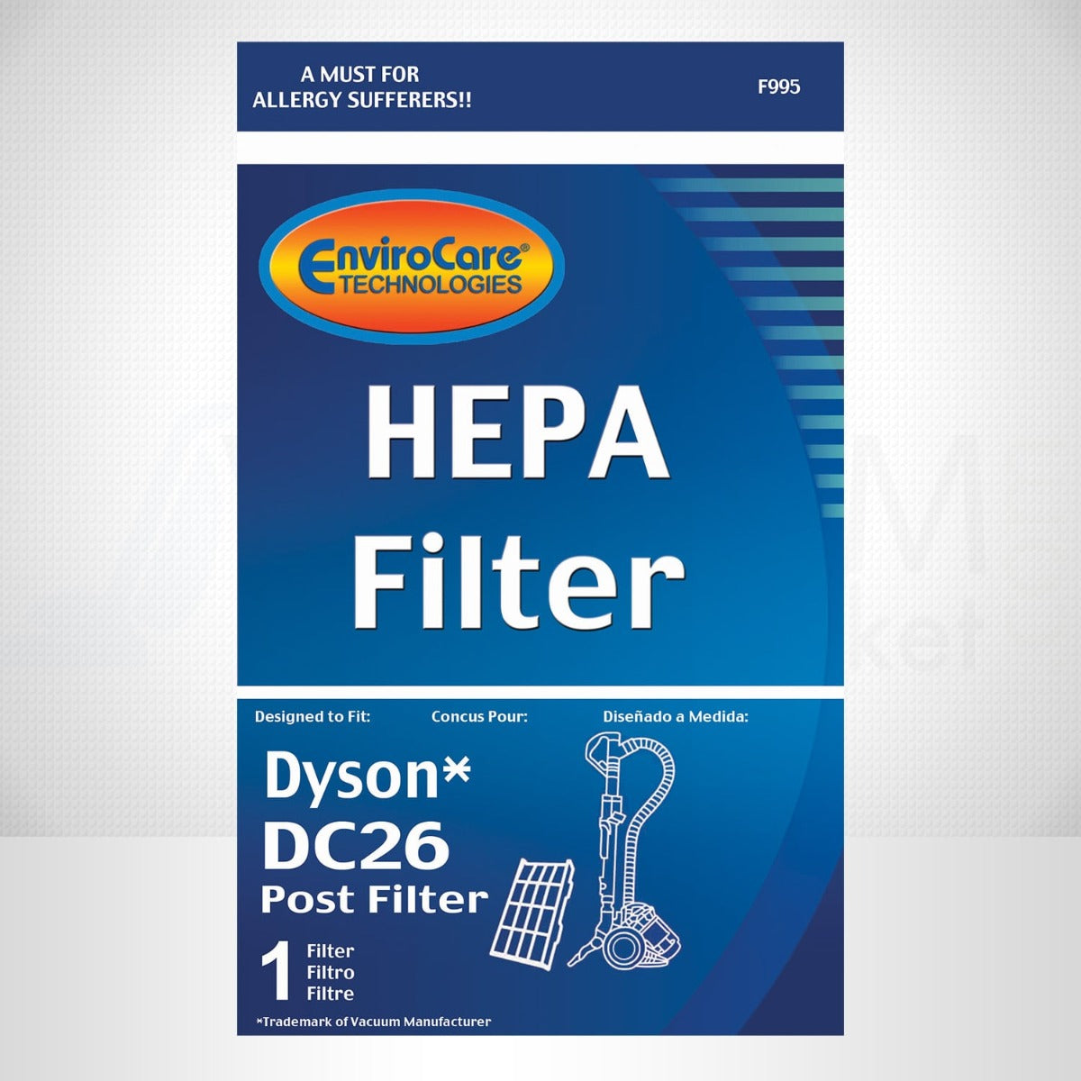 EnviroCare Dyson DC26 Pre Motor Vacuum Replacement Filter (F979) - Compatible with Dyson DC26 Series - Perfect for Pet Hair, Allergens & Dust Removal in Homes & Offices