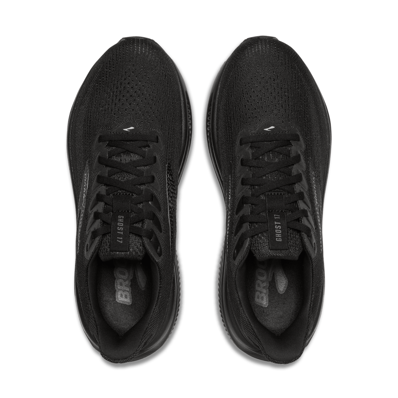 Brooks Ghost 17 Running Shoes for Men - Wide 4E Width - Black/Black/Ebony - Cushioned Support for Long Distance Running & Daily Training