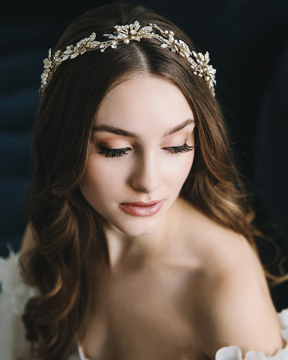 Elena Floral & Crystal Hair Vine - Elegant Bridal Hair Accessory for Weddings, Prom & Special Occasions