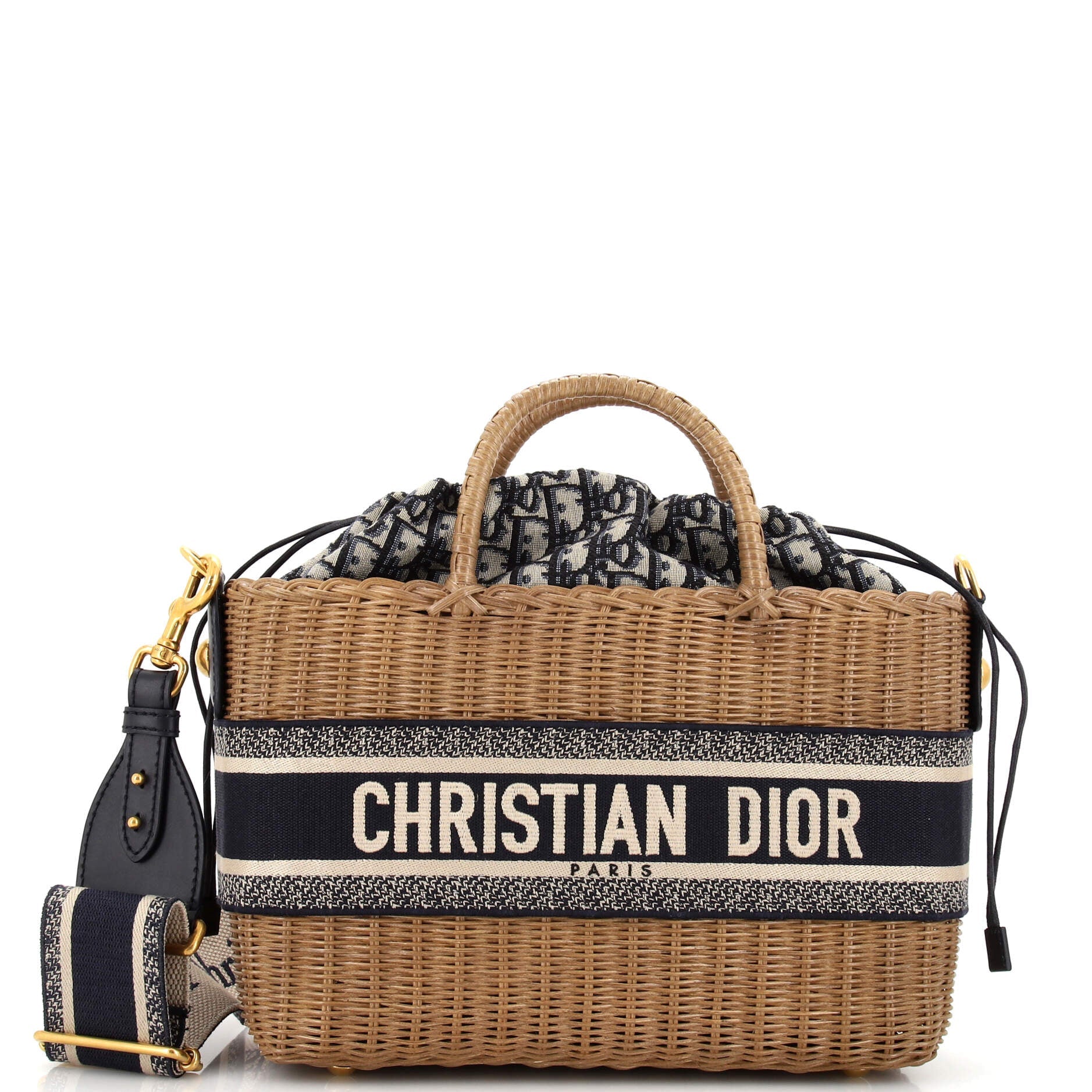 Stylish Large Wicker and Canvas Basket Bag - Perfect for Beach, Picnic, Shopping, and Everyday Use