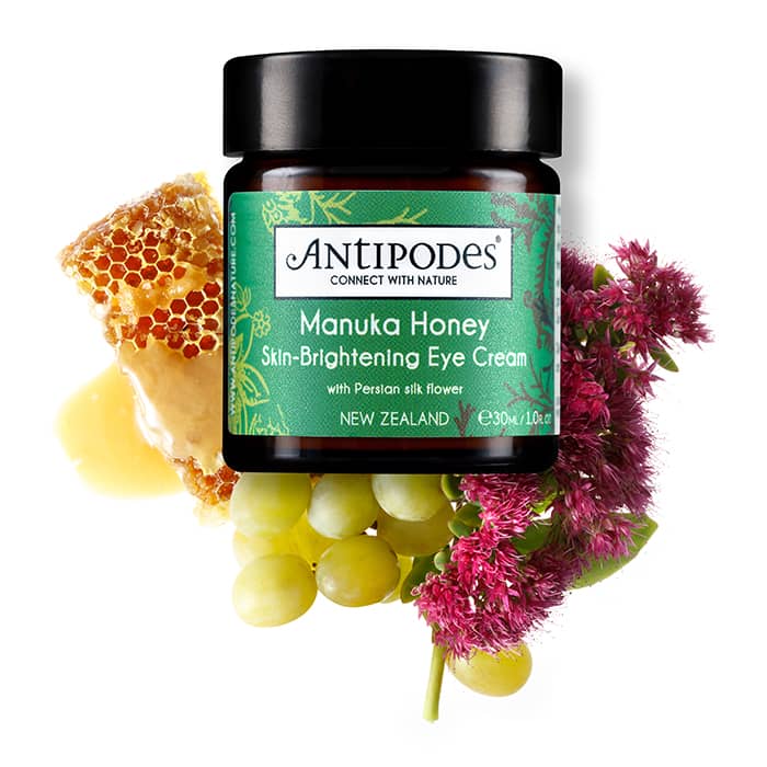 Antipodes Manuka Honey Eye Cream for Brightening & Dark Circles - Organic Skincare for Puffy Eyes & Fine Lines - Perfect for Night & Day Use