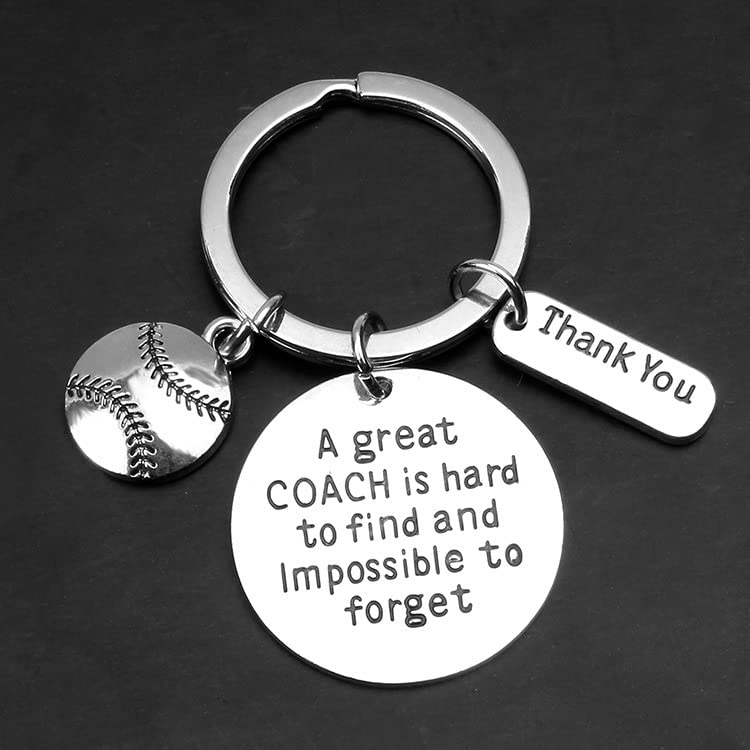 3/6 Pcs Thank You Keychain for Coaches - Best Appreciation Gifts for Baseball, Football & Soccer Coaches - Silver Key Chain with Gift Packaging (1.18x1.18 Inch) - Perfect for End of Season Awards, Teacher Appreciation & Retirement Gifts