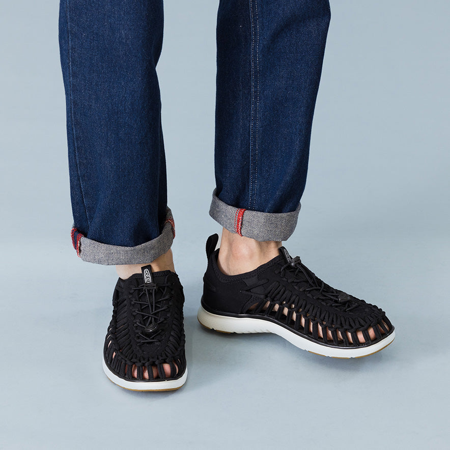 UNEEK O3 Men's Sneaker Sandal - Black/Star White | Lightweight Hybrid Footwear for Hiking, Travel & Outdoor Adventures