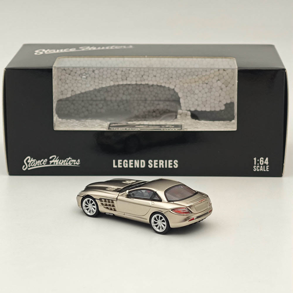 1/64 Scale Stance Hunters Mercedes Benz McLaren SLR Gold Legend Series Diecast Model Car - Rare Collectible for Car Enthusiasts & Display Showcase - Perfect for Gifts, Home Decor, and Racing Fans Collection