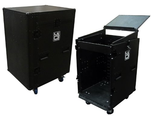 Professional DJ Flight Case - Mr. DJ CASE5500BK Durable DJ Equipment Storage with Mixer & CD Compartment | Perfect for Touring DJs, Club Performances & Music Production Studios