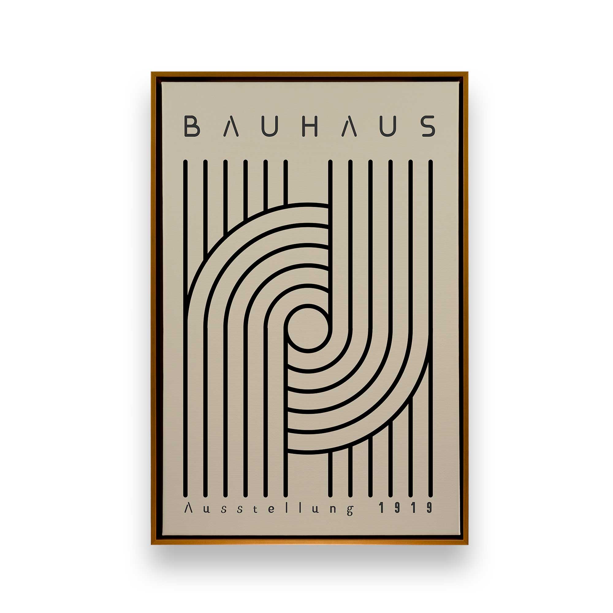 Bauhaus Curves and Connections - Set of 2 Modern Abstract Canvas Wall Art Prints for Living Room & Office Decor | Mid-Century Inspired Home Decorations
