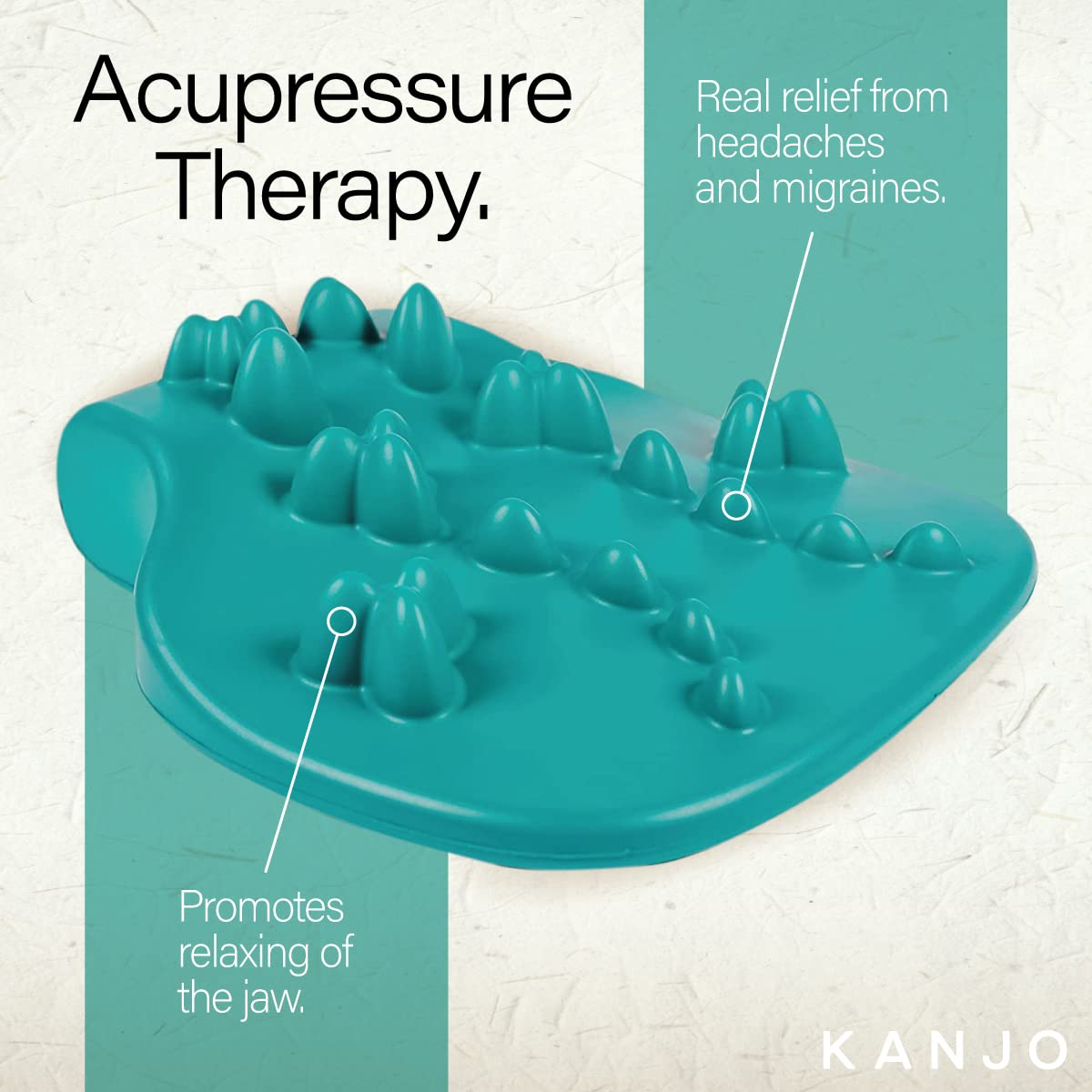 FSA HSA Eligible Kanjo Acupressure Back Pain Relief Cushion - Upper Back & Neck Support, Cervical Traction for Office Chair, Car Seat & Home Use