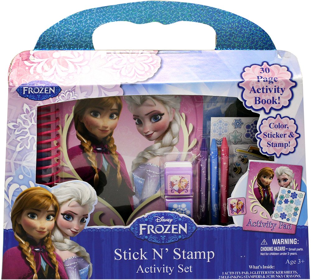 Frozen Stick N' Stamp Activity Set for Kids - Disney Frozen Arts & Crafts Kit - Creative Sticker & Stamp Play Set for Birthday Parties, Indoor Play & DIY Projects