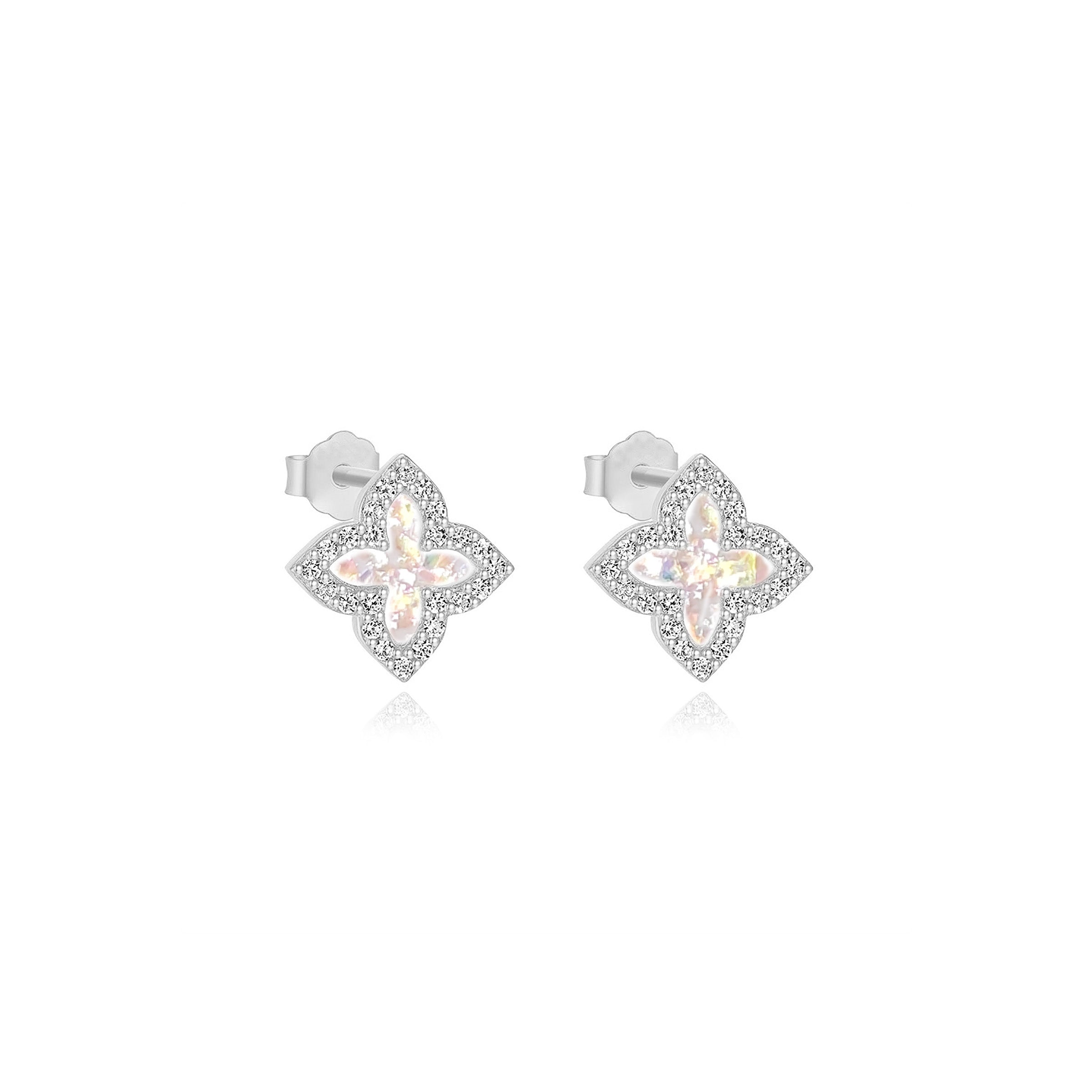 Sparkling Clover Ashes Earrings - Elegant Memorial Jewelry for Loved Ones | Perfect for Remembrance, Sympathy Gifts & Special Occasions