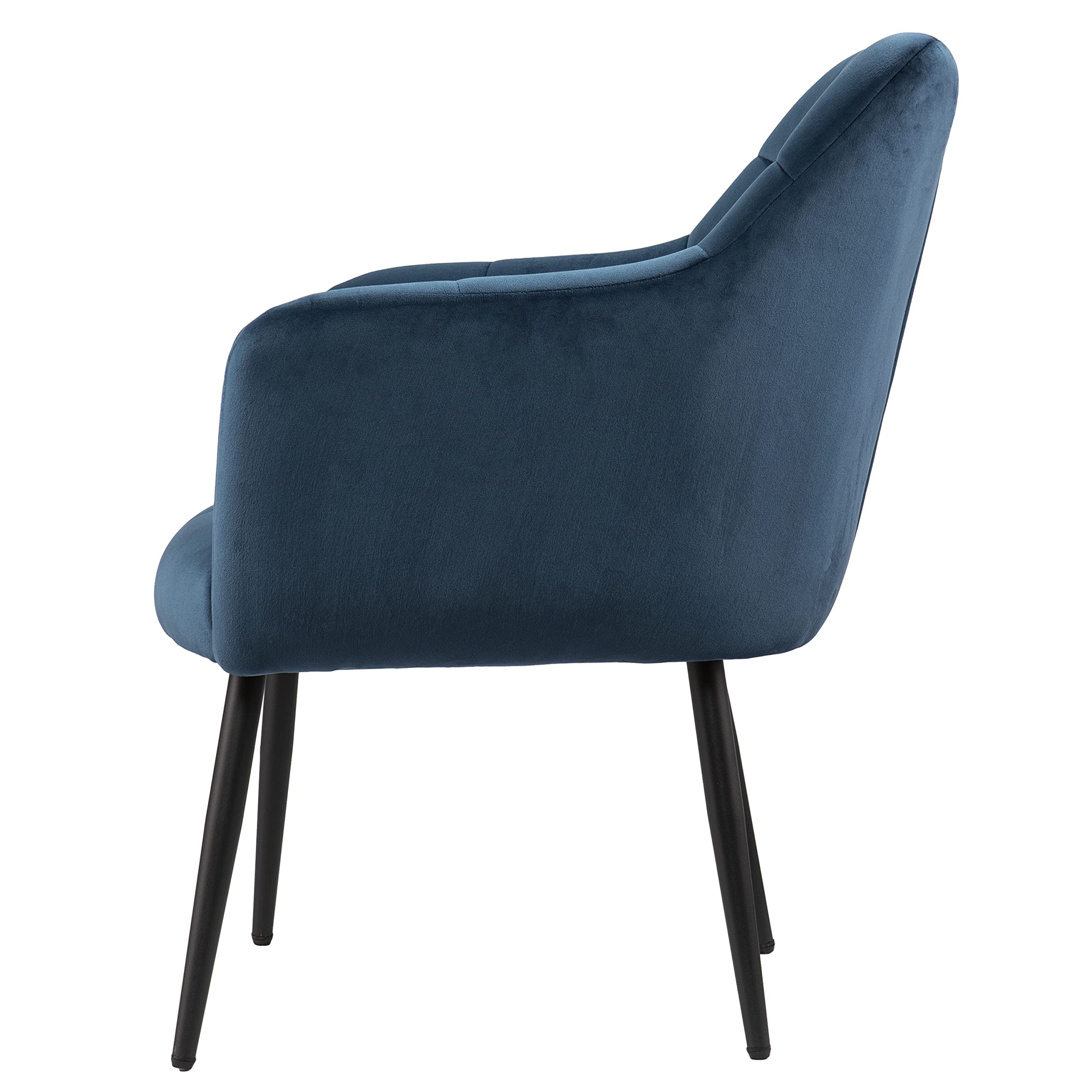 SEI Furniture Trevilly Upholstered Accent Chair - Modern Blue Velvet Living Room Chair for Home Decor, Lounge & Reading Nook