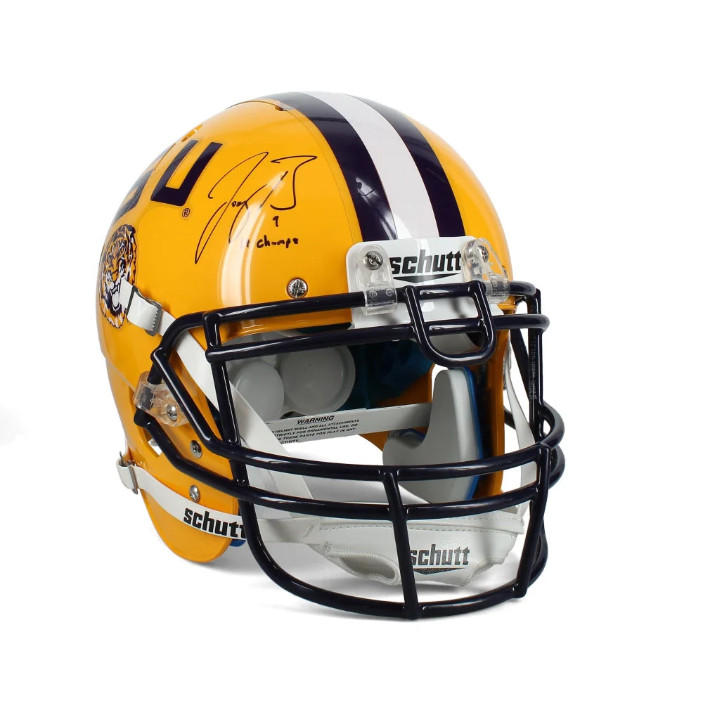 Joe Burrow Autographed LSU Football Helmet - Authentic Signed with 