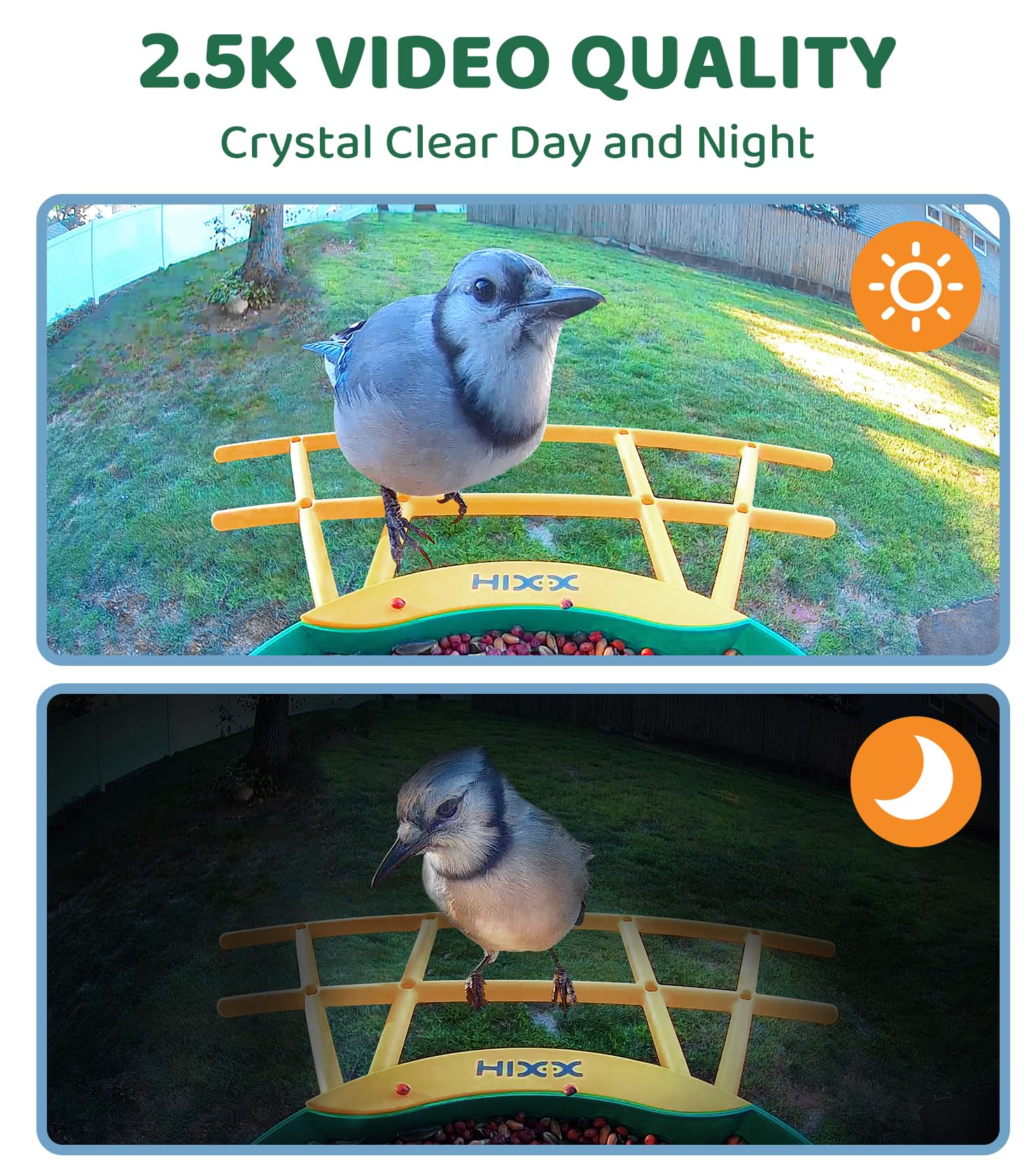 HIXX Smart Bird Feeder with Camera - Solar Powered Wildlife Camera with AI Bird Identification, Auto Video Recording & Instant Alerts | Perfect for Backyard Birdwatching, Nature Lovers & Unique Gift Ideas