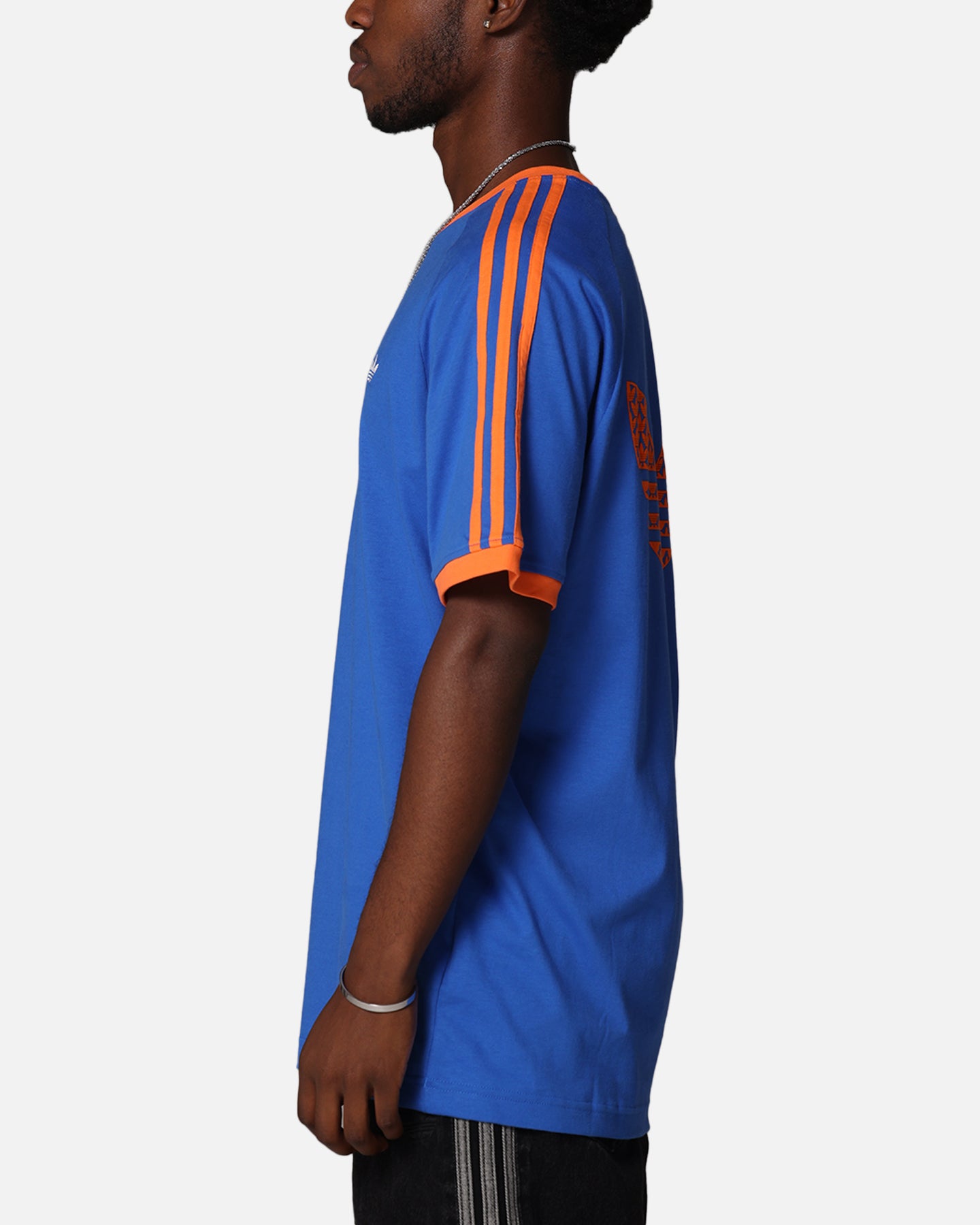 Adidas Monogram Cali T-Shirt for Men - Blue Casual Short Sleeve Tee | Gym, Streetwear & Everyday Wear