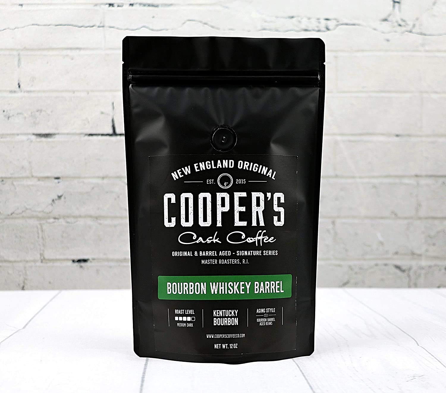 Bourbon Barrel Aged Coffee - Dark Roast Colombian Beans - 5lb for Home Brewing