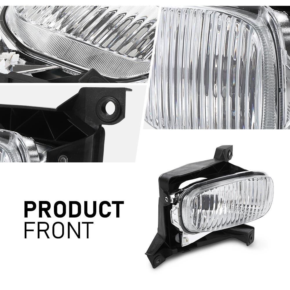 G-PLUS Clear Lens Fog Lights Compatible with Toyota Tundra 2000-2006 - CAPA Certified Pair (LH & RH) with Bulbs TO2593102 & TO2592102 - Perfect for Night Driving and Off-Road Adventures