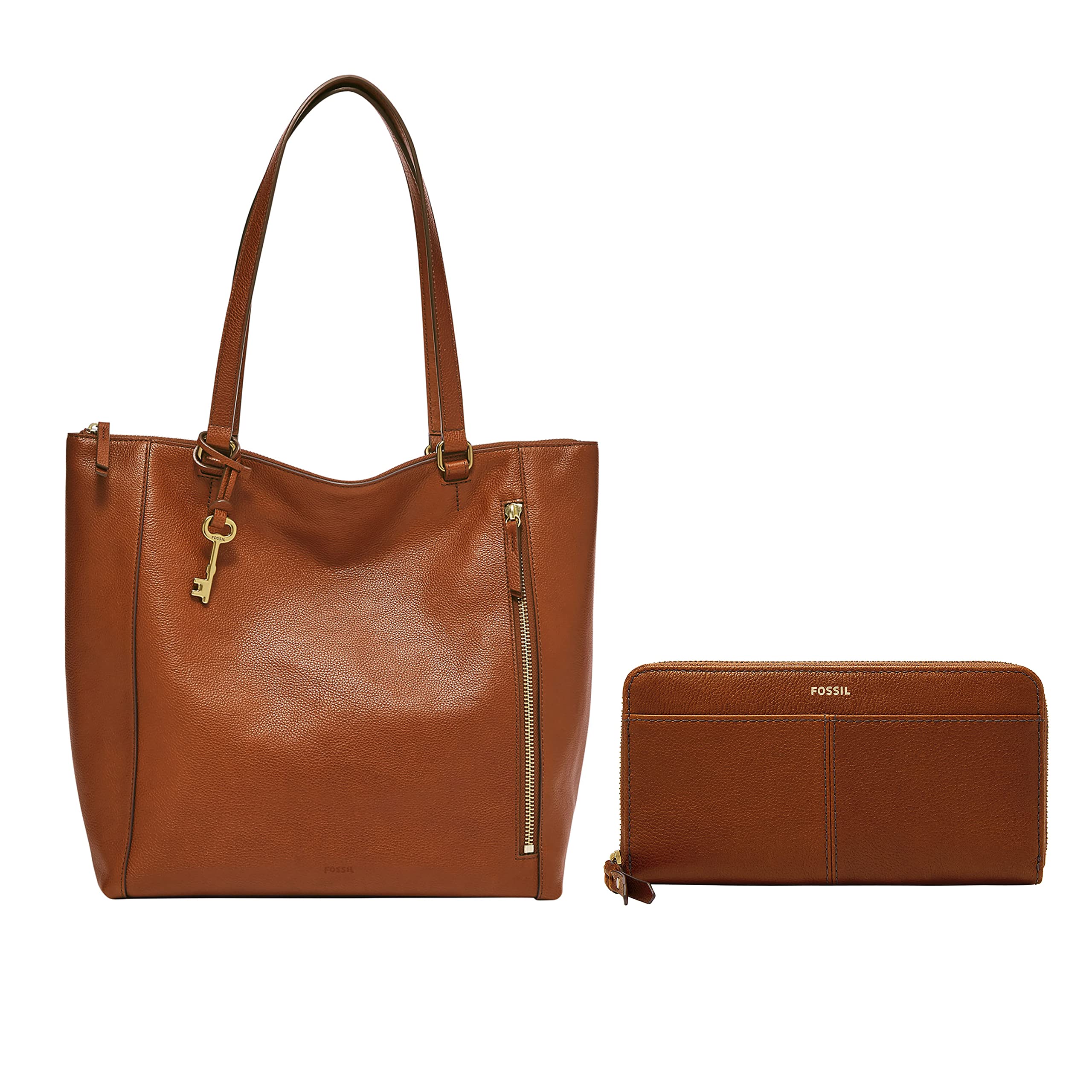 Fossil Women's Tara Leather Shopper Tote Purse Handbag - Stylish & Spacious Leather Tote Bag for Work, Travel & Everyday Use