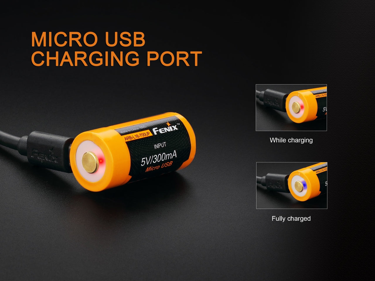 Fenix ARB L16 700UP USB Rechargeable 16340 Battery - High Performance Lithium Battery for Flashlights, Headlamps & Tactical Gear - Perfect for Camping, Hiking & Emergency Preparedness
