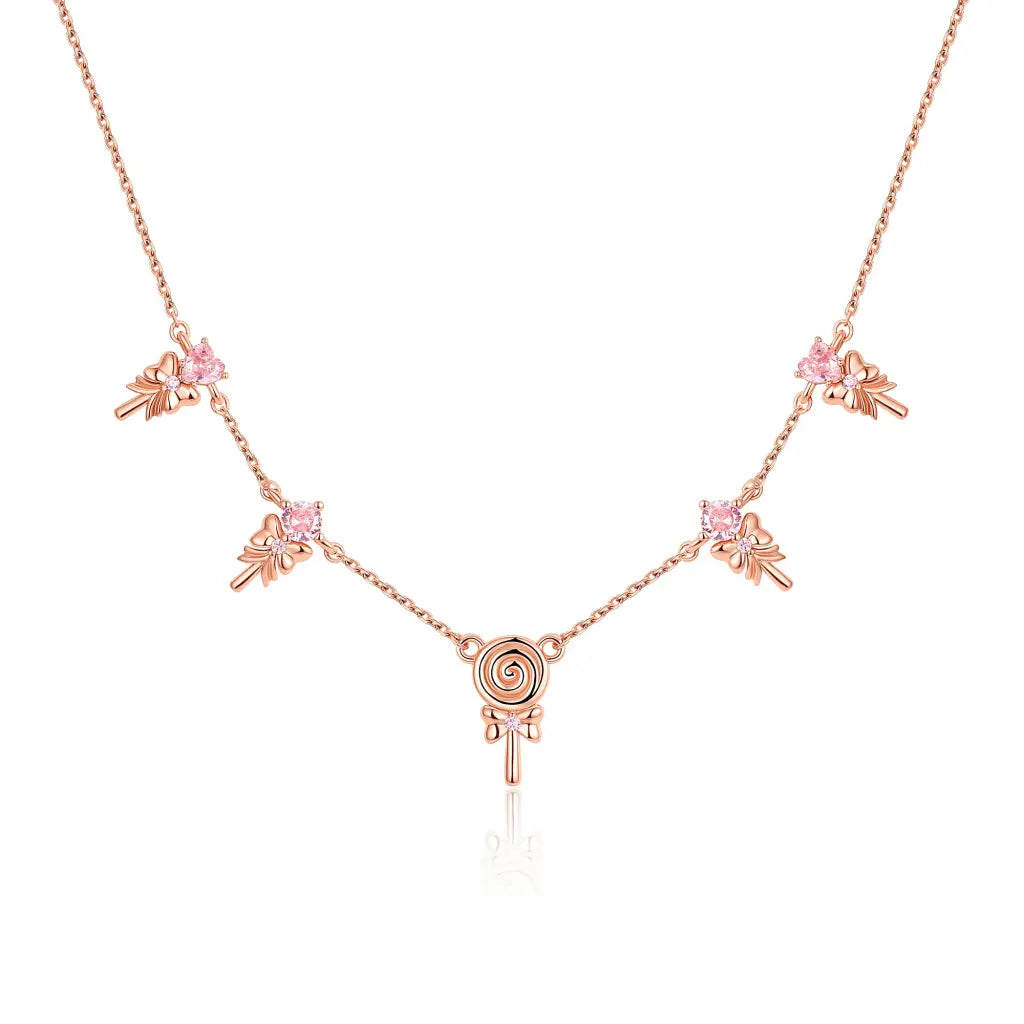 Lollipop Love Choker Necklace - Cute Candy Heart Choker for Women & Teens - Perfect for Valentine's Day, Date Night & Sweet 16 Parties