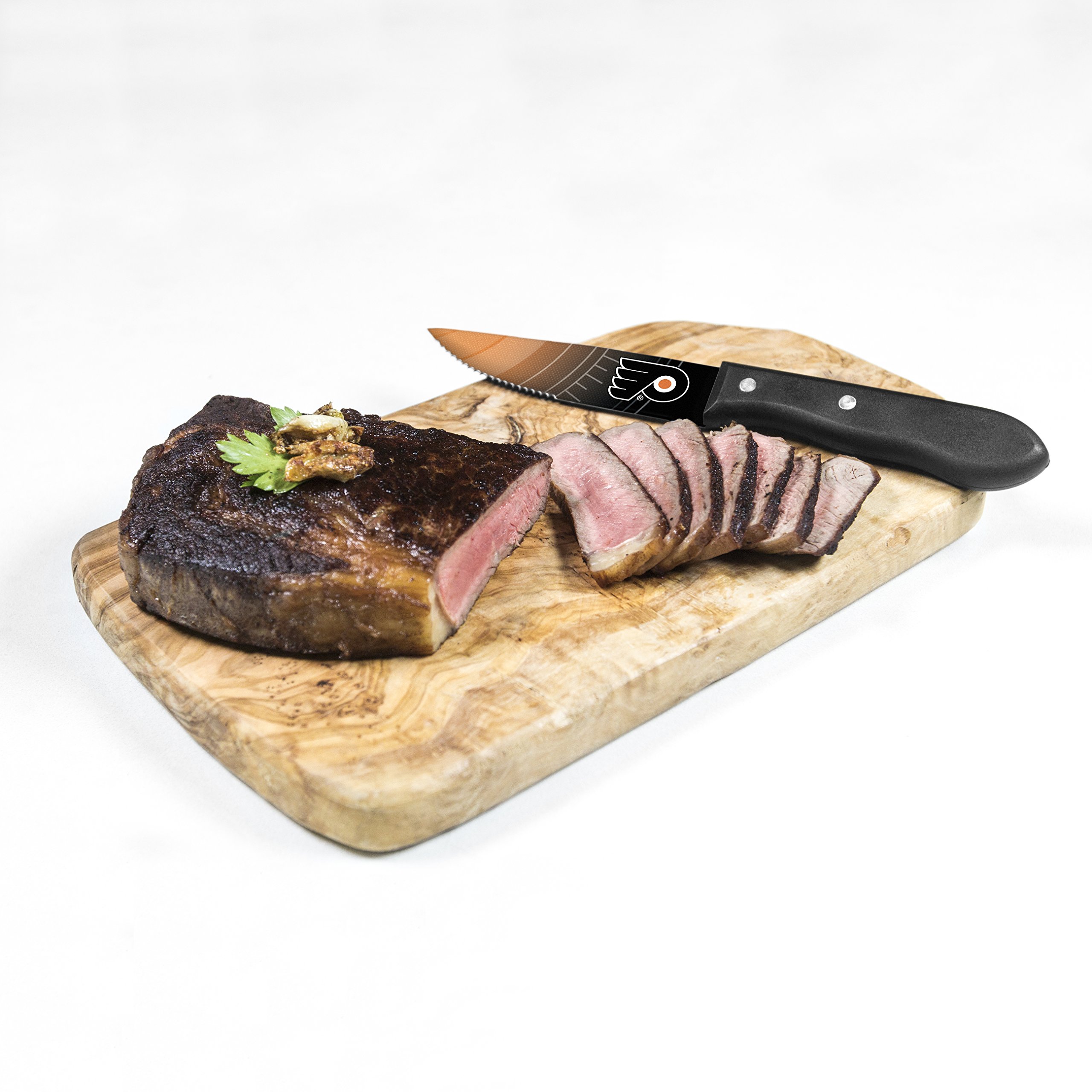 Premium NHL Themed Steak Knives Set - Unisex Stainless Steel Steak Knives for Meat Cutting - Perfect for Game Day BBQs, Sports Parties & NHL Fan Gifts