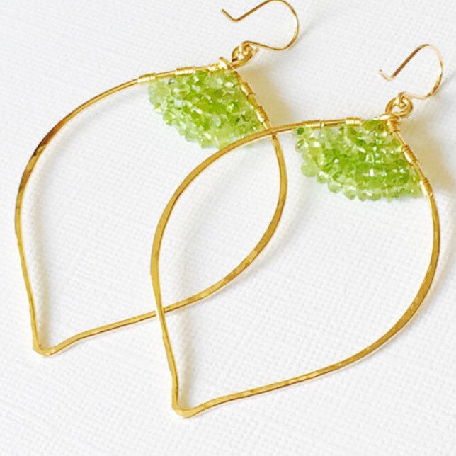 Peridot Stud Earrings (E115) - Elegant Green Gemstone Jewelry for Women, Perfect for Parties, Weddings & Everyday Wear