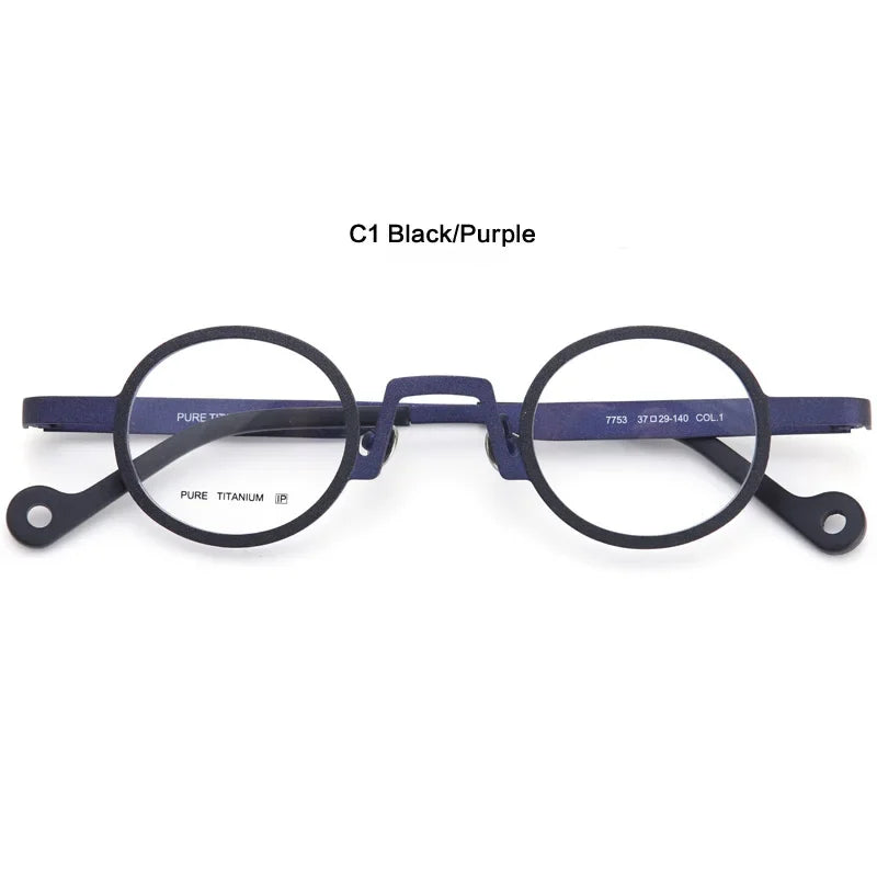 Aror Unisex Full Rim Oval Round Titanium Eyeglasses 47753 - Lightweight & Durable Frame for Men & Women - Perfect for Reading, Work, and Everyday Fashion