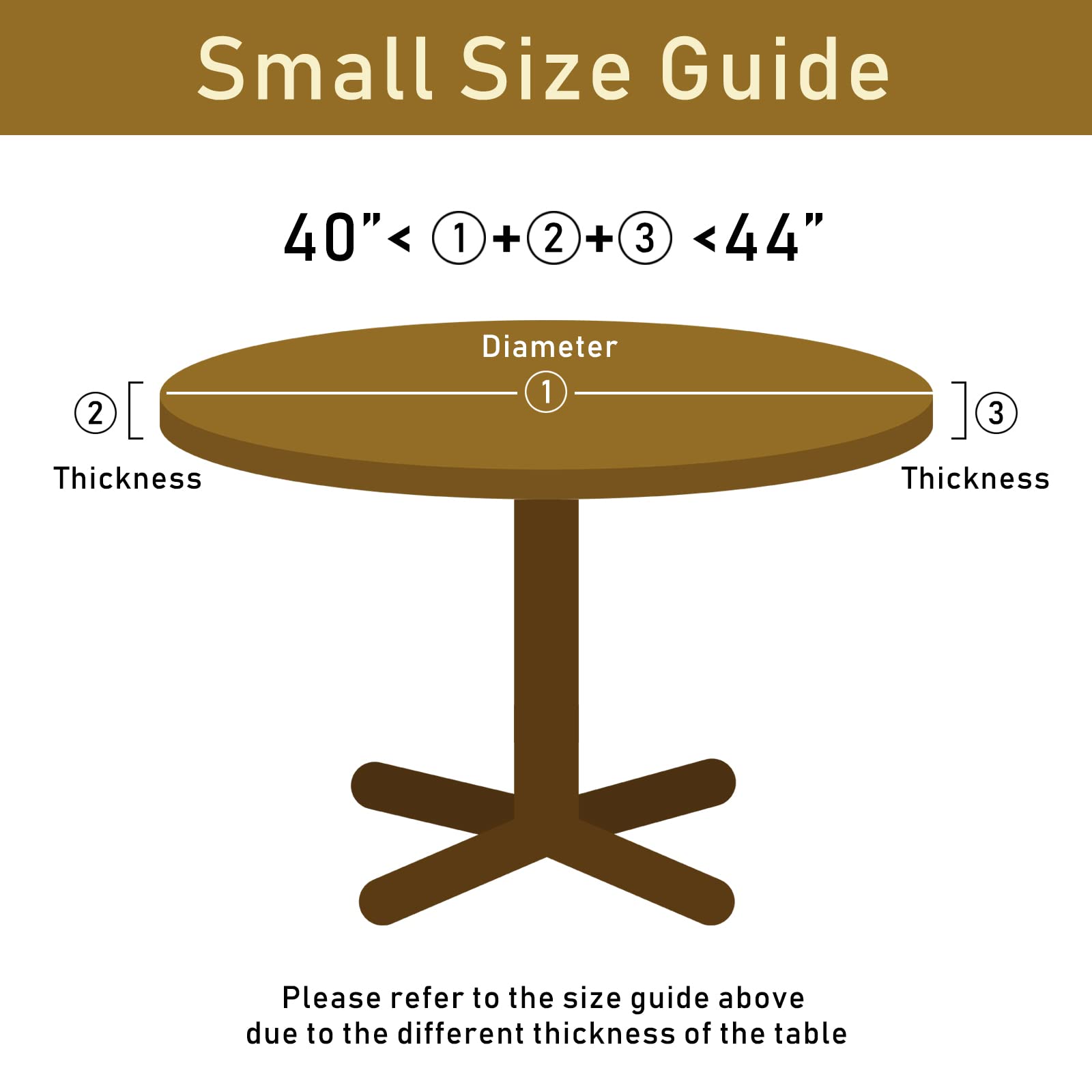 Waterproof Elastic Round Tablecloth - Tropical Palm Leaves Design for 40'' to 44'' Tables | Indoor & Outdoor Dining Decor | Perfect for Patio, Picnic, and Party Settings