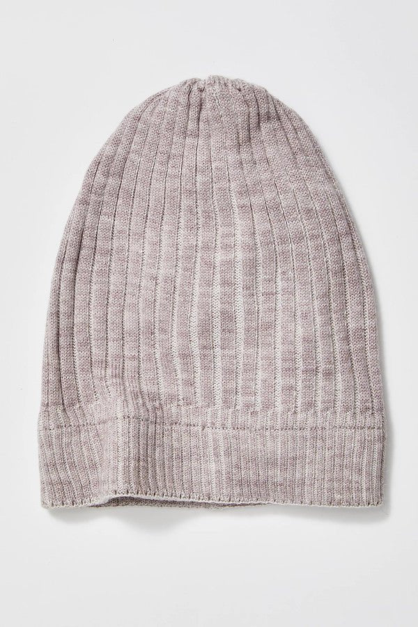 Slouchy Ribbed Cuffed Beanie for Women - Soft Winter Knit Hat with Fold Over Brim - Cozy Casual Outfit Accessory for Cold Weather, Snow Days & Outdoor Activities