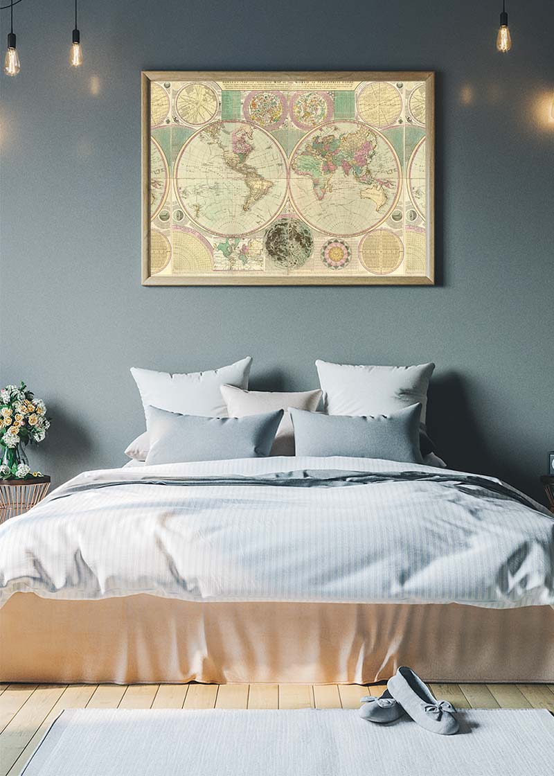 Bowles New and Accurate World Map for Navigation & Travel - Perfect for Explorers, Classrooms, and Home Decor