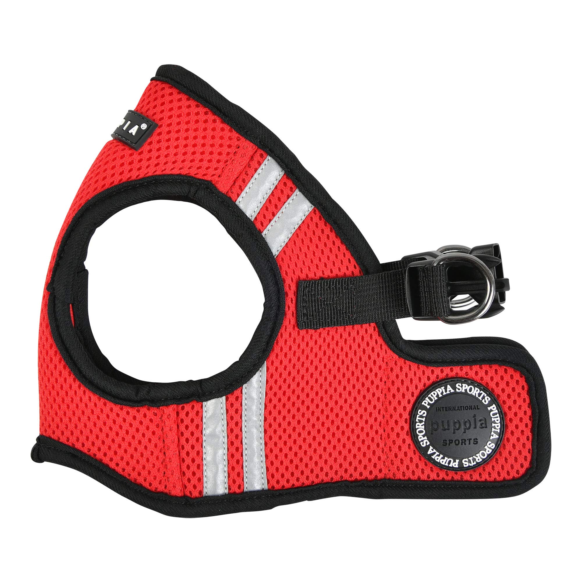 Puppia Soft Vest Harness Pro - Red - Medium Size - Comfortable & Adjustable Dog Harness for Small to Medium Dogs - Perfect for Walking, Running & Outdoor Adventures
