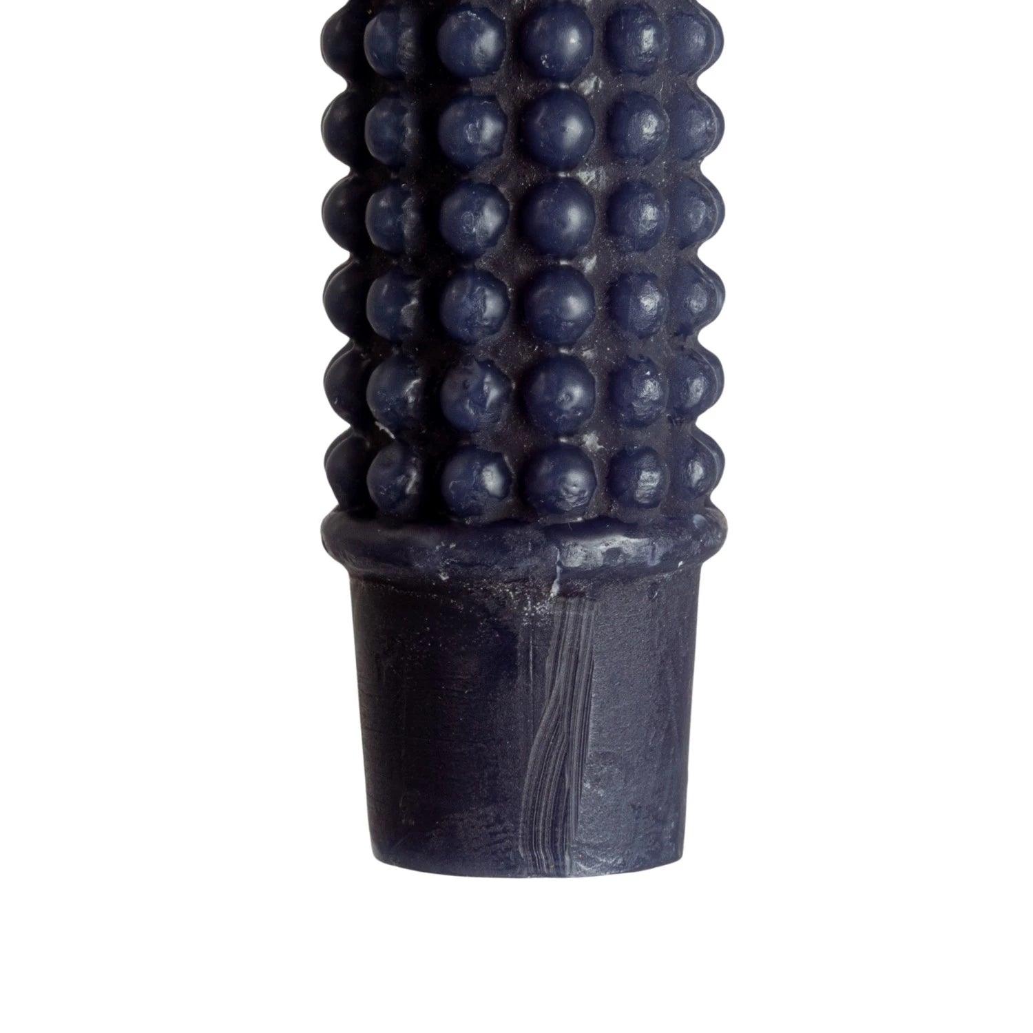 Navy Blue Hobnail Taper Candles Set of 2 - Elegant Decorative Pillar Candles for Dining Table, Wedding Centerpiece, and Home Decor