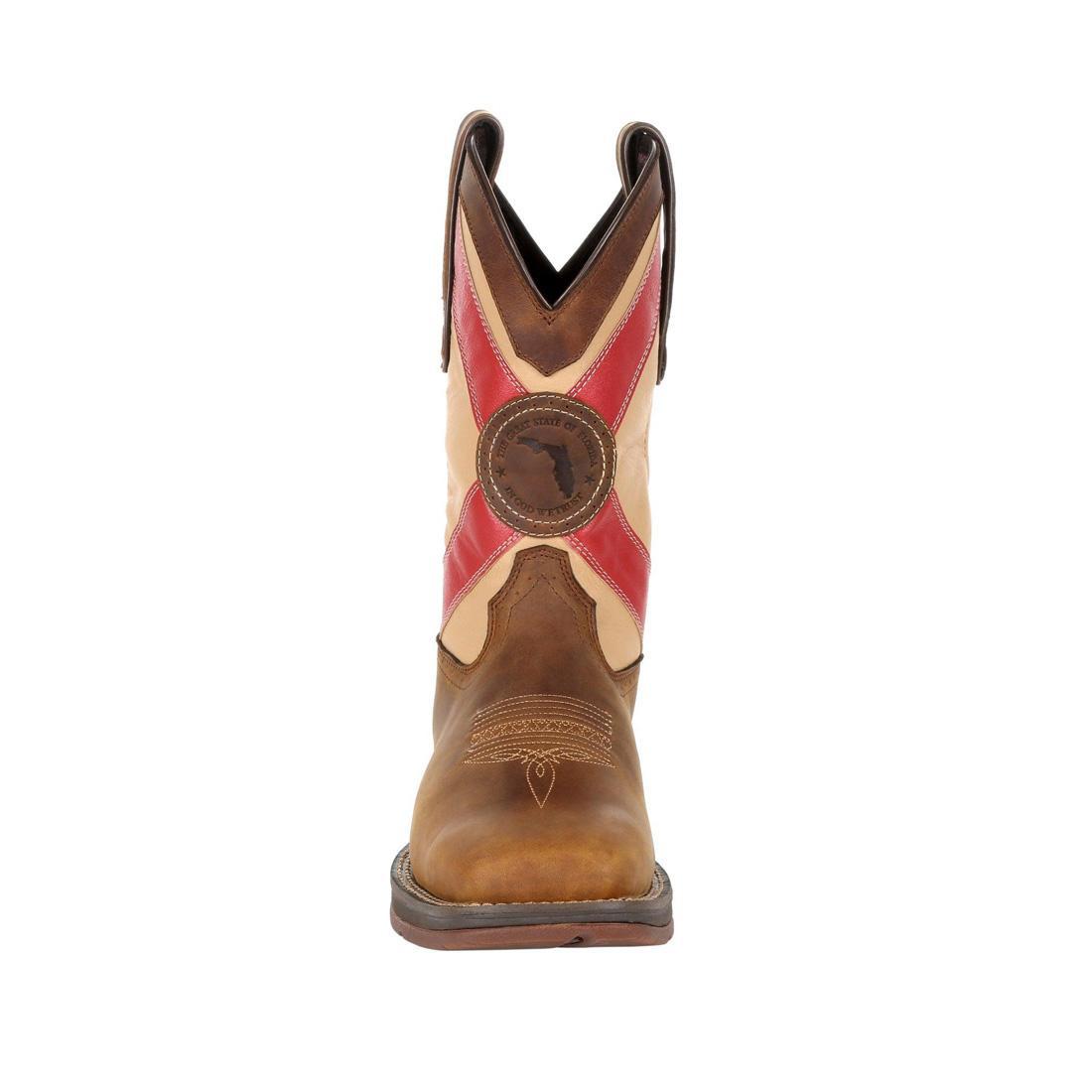 Rebel Florida State Flag Western Boots for Men & Women - Stylish Cowboy Boots with Unique State Design - Perfect for Rodeo, Country Music Festivals & Western Fashion