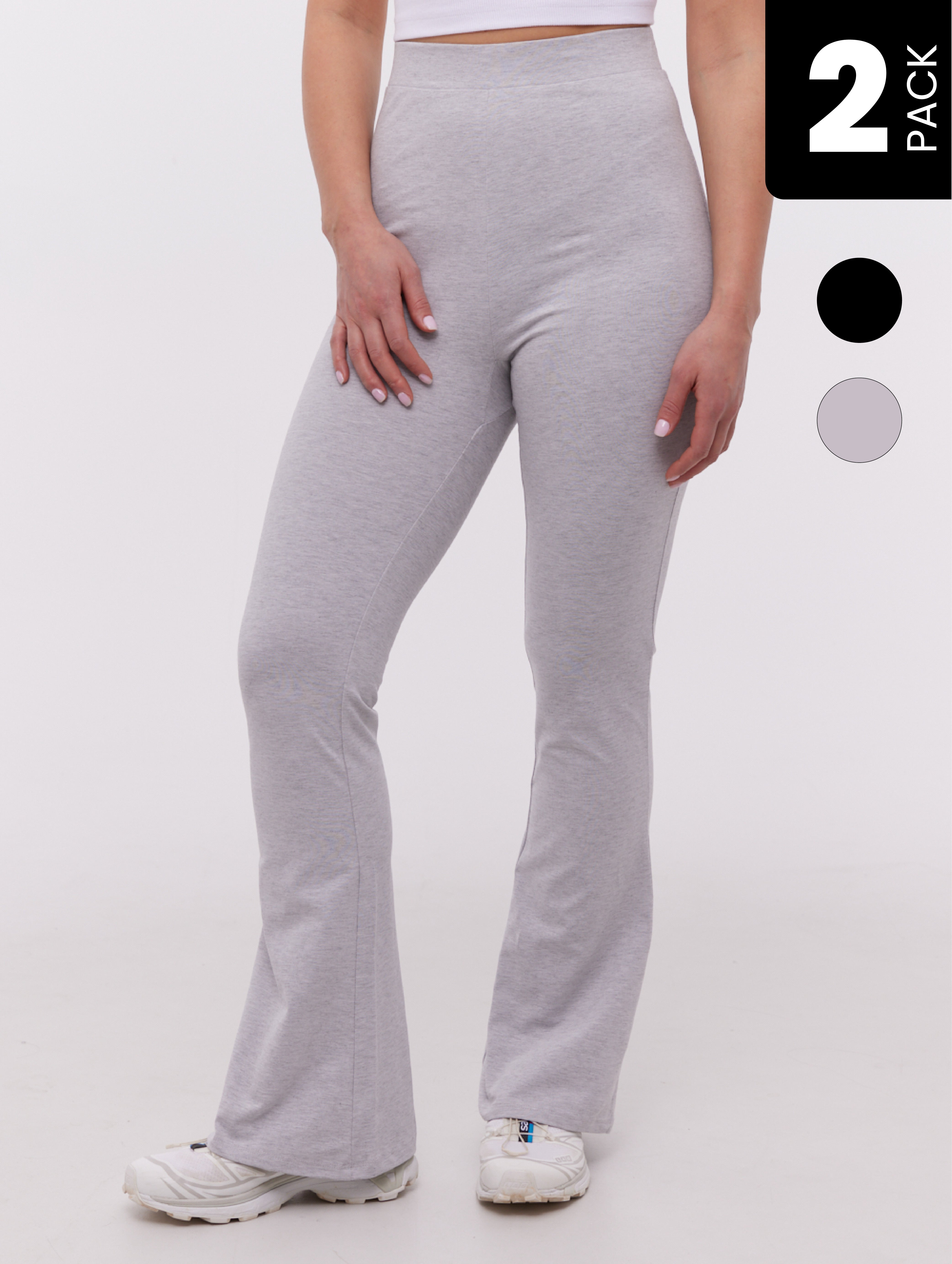 Layra Flared Leggings 2 Pack - High Waist Yoga Pants for Women, Stretchy Bootcut Leggings for Workout & Lounge - Perfect for Yoga, Gym, and Casual Wear