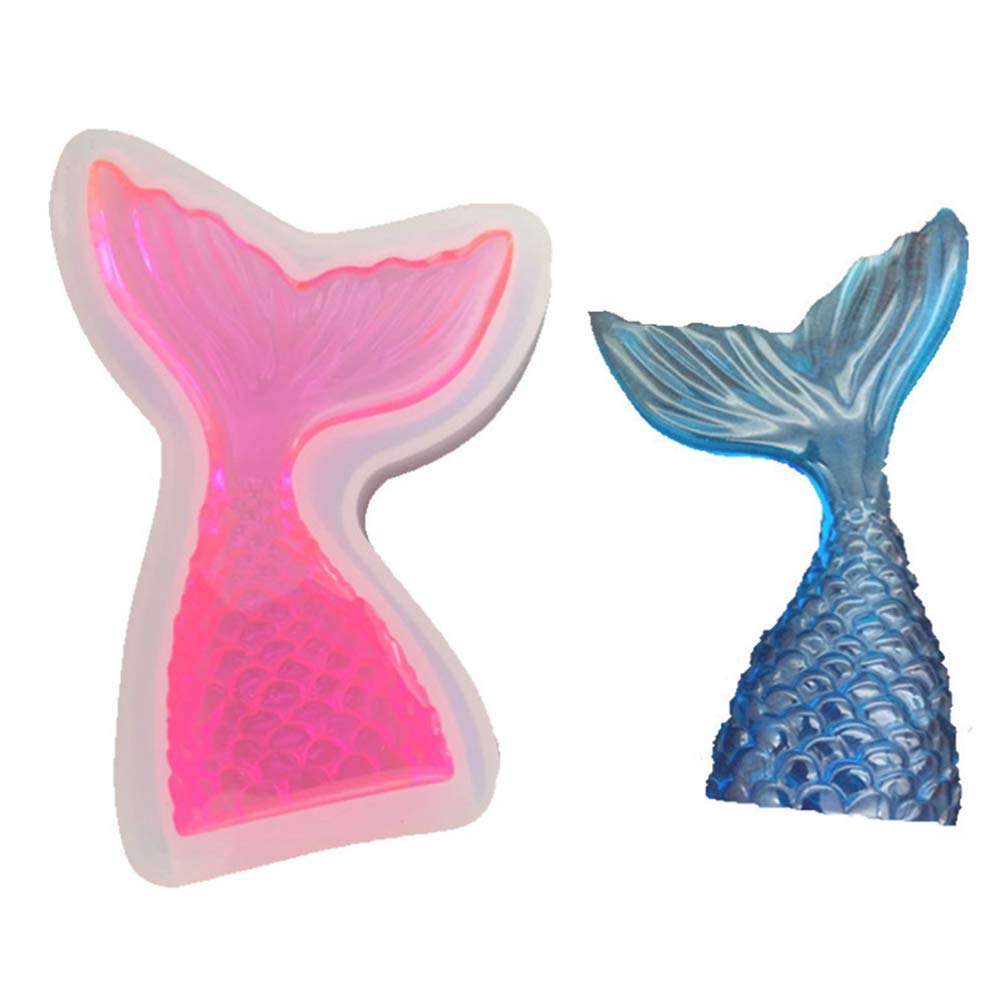 5pcs Silicone Molds for Resin Jewelry, Epoxy Earrings, Candles - DIY Craft Molds with Mermaid Tail Design (White) - Perfect for Handmade Jewelry Making, Candle Crafting, and Resin Art Projects