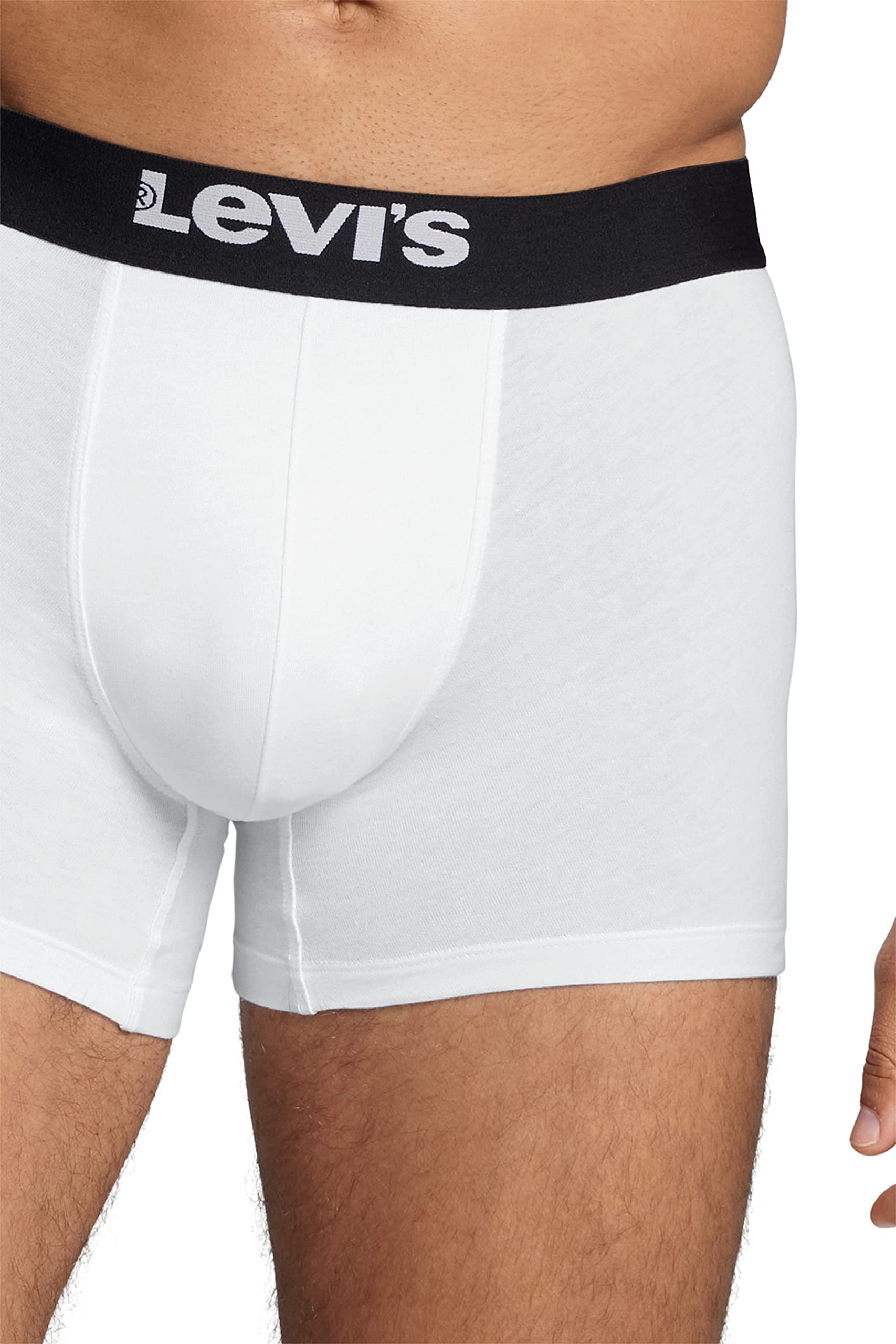 LEVI'S Men's Cotton Boxer Briefs 2-Pack - Soft, Breathable Underwear for Everyday Comfort & Active Lifestyle