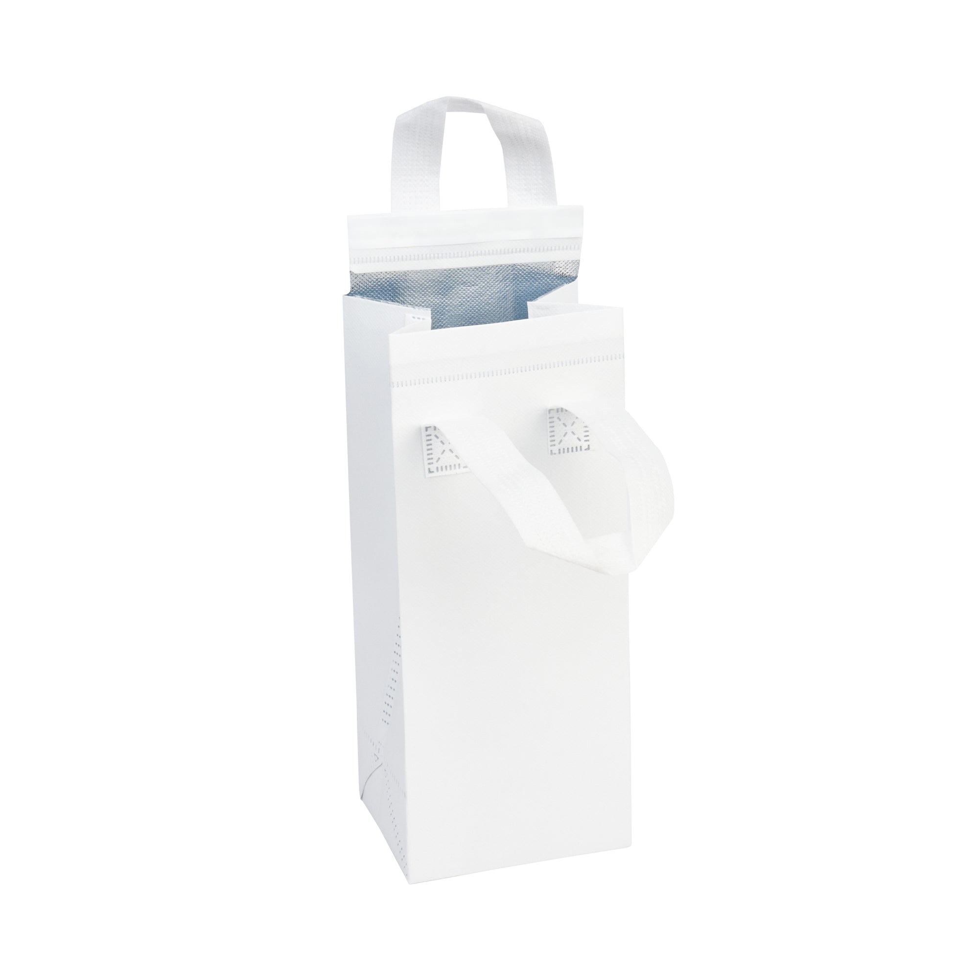 White Insulated Take Out Food Bags - Tamper Evident, 4.75