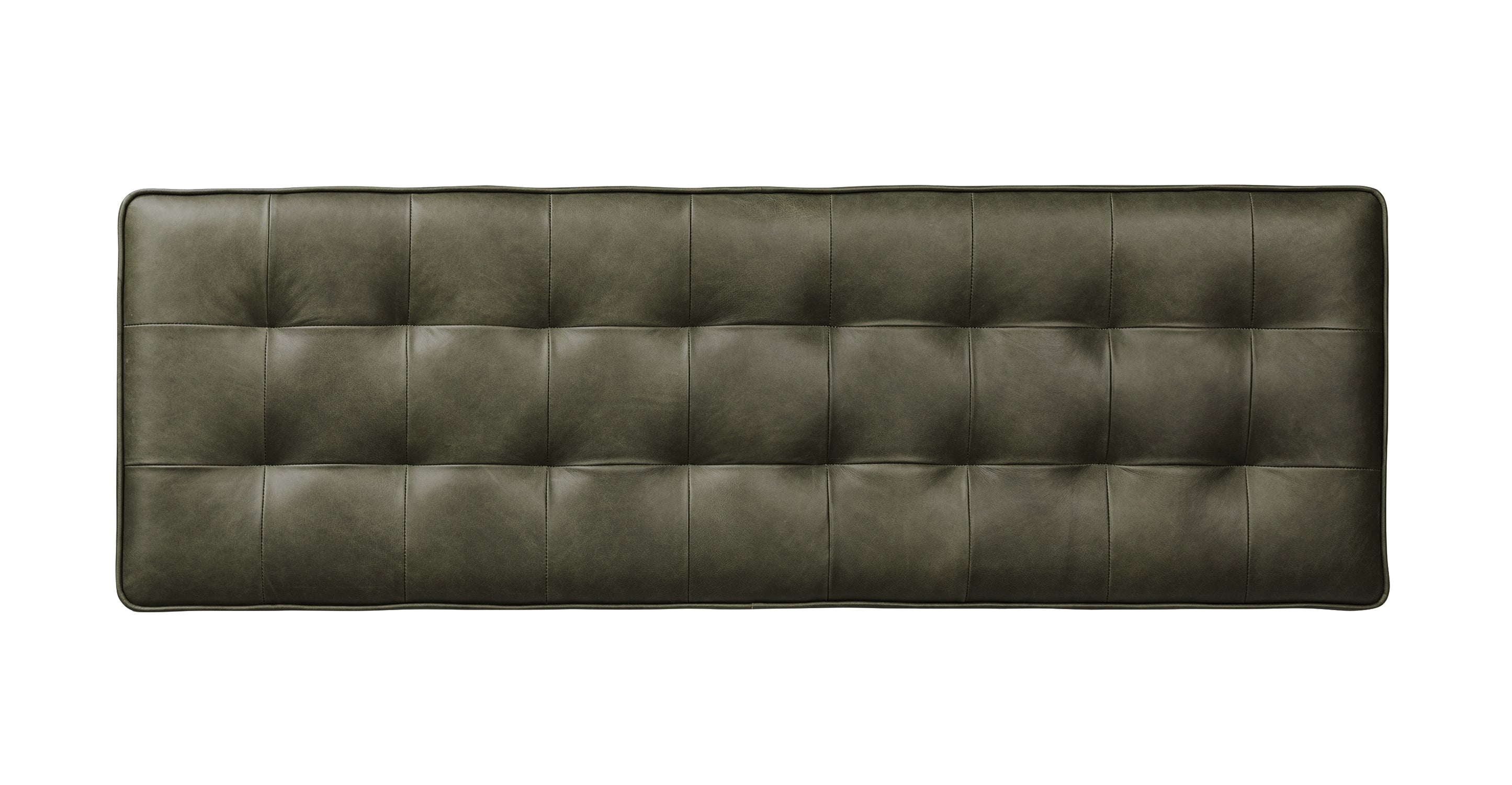 Luca Leather Bench - Modern Upholstered Storage Ottoman with Tufted Design for Living Room, Bedroom, or Entryway - Durable Faux Leather Seat with Sturdy Wooden Legs - Perfect for Extra Seating, Footrest, or Stylish Home Decor