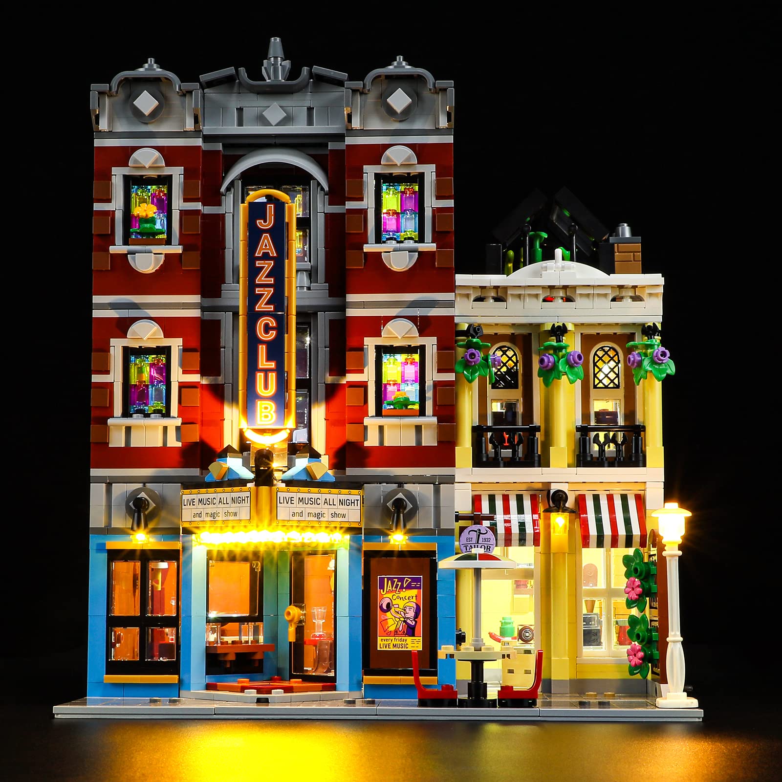 GEAMENT LED Light Kit for Lego Jazz Club 10312 - Compatible with Lego Icons Set (Building Blocks Not Included) - Perfect for Home Decoration, Model Display, and Gift Giving