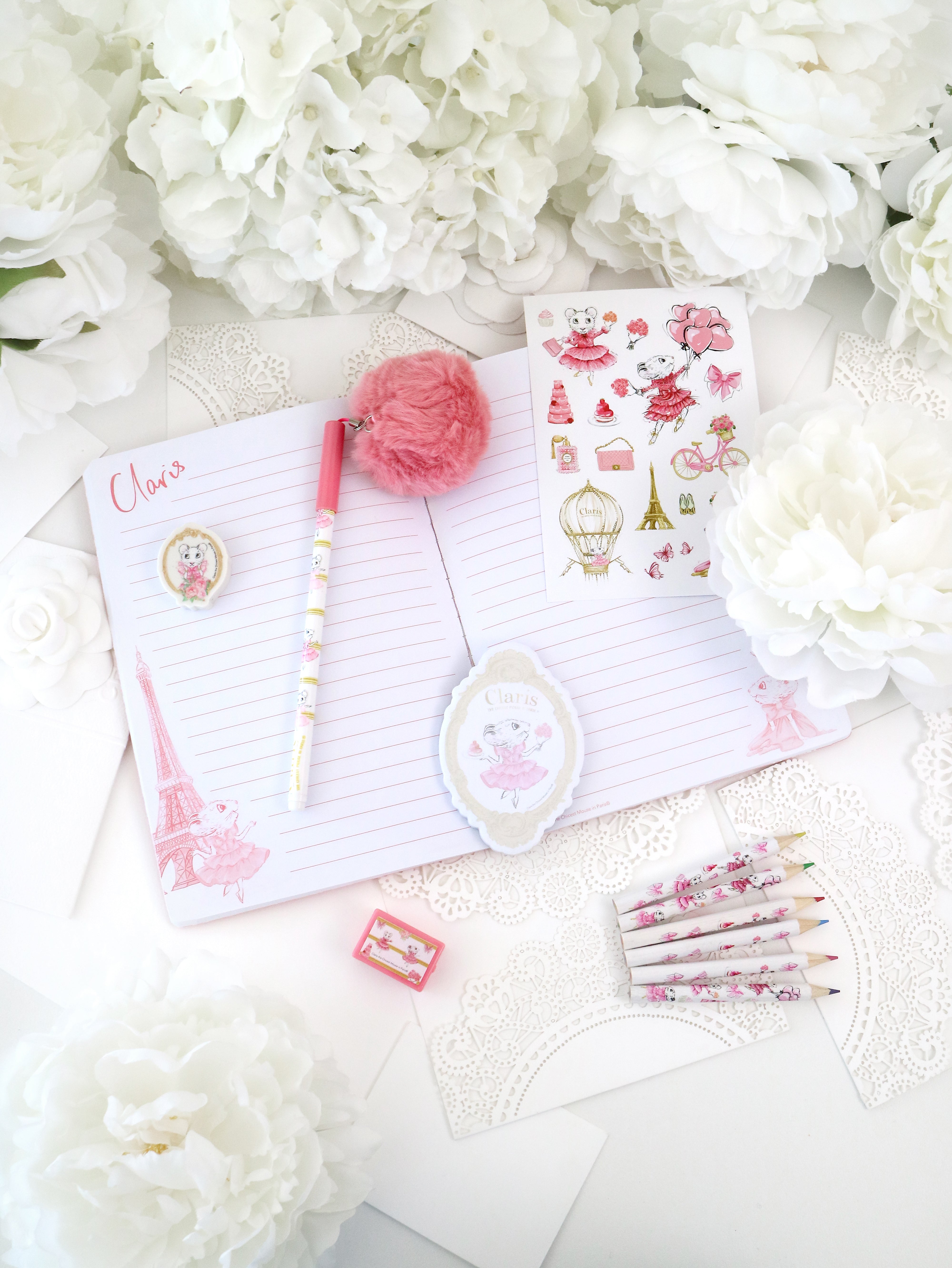 Claris The Mouse Magnificent Mess Stationery Set - Cute Mouse-Themed Writing Supplies for Kids, Back to School Essentials, Perfect for Classroom, Homework & Creative Projects
