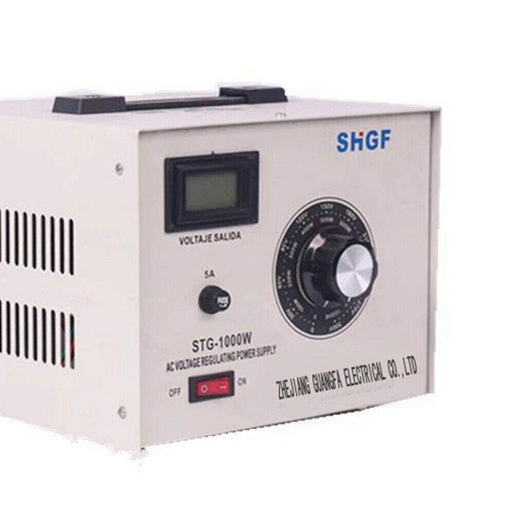 STG-1000W Single Phase AC Autotransformer Voltage Regulator (0-300V Adjustable) - Power Converter for Home Appliances, Lab Equipment & Industrial Use