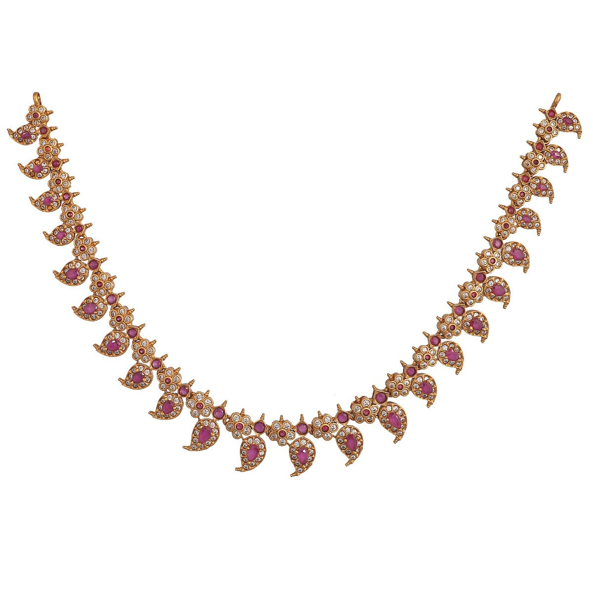 Antique Gold Plated Yutha Necklace & Earrings Set for Women - Elegant Jewelry Gift for Wedding, Party & Special Occasions