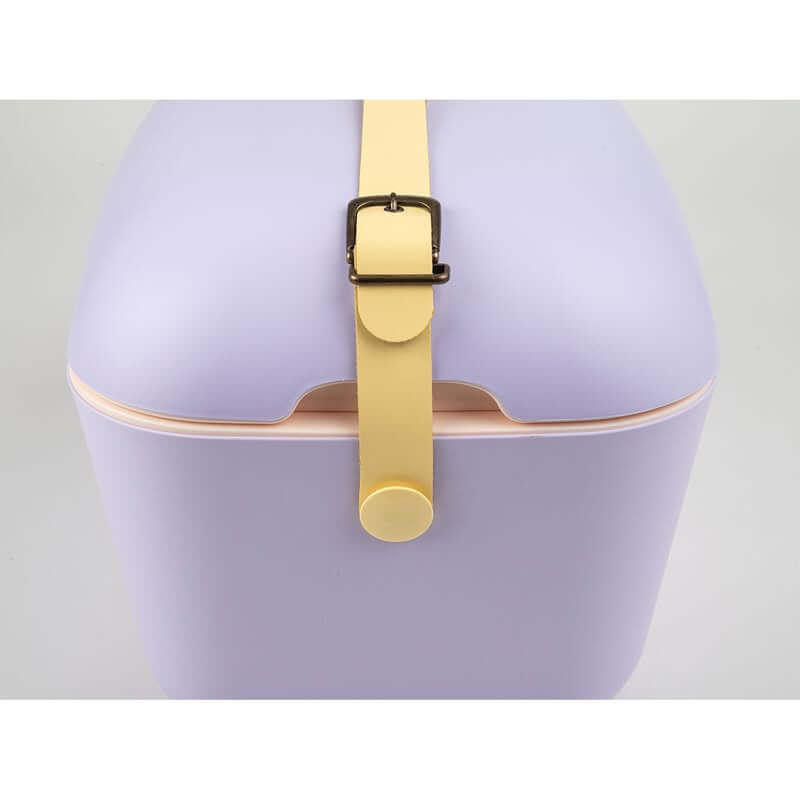 Polarbox 12L Portable Insulated Ice Box Cooler - Lightweight & Durable for Camping, Picnics, Beach & Outdoor Adventures - Stylish Lilac & Gold Design