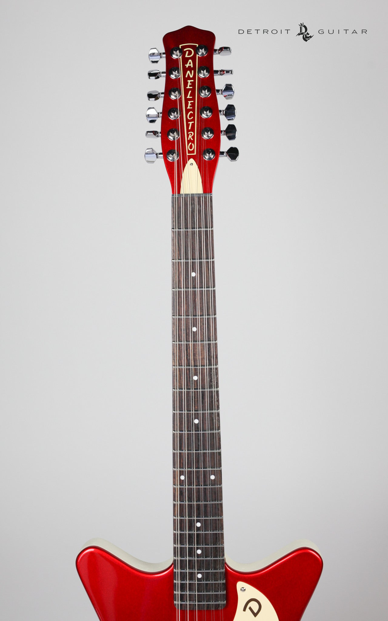 Vintage Danelectro '59 12-String Electric Guitar in Red Metallic Finish - Perfect for Rock, Blues & Retro Music Performances