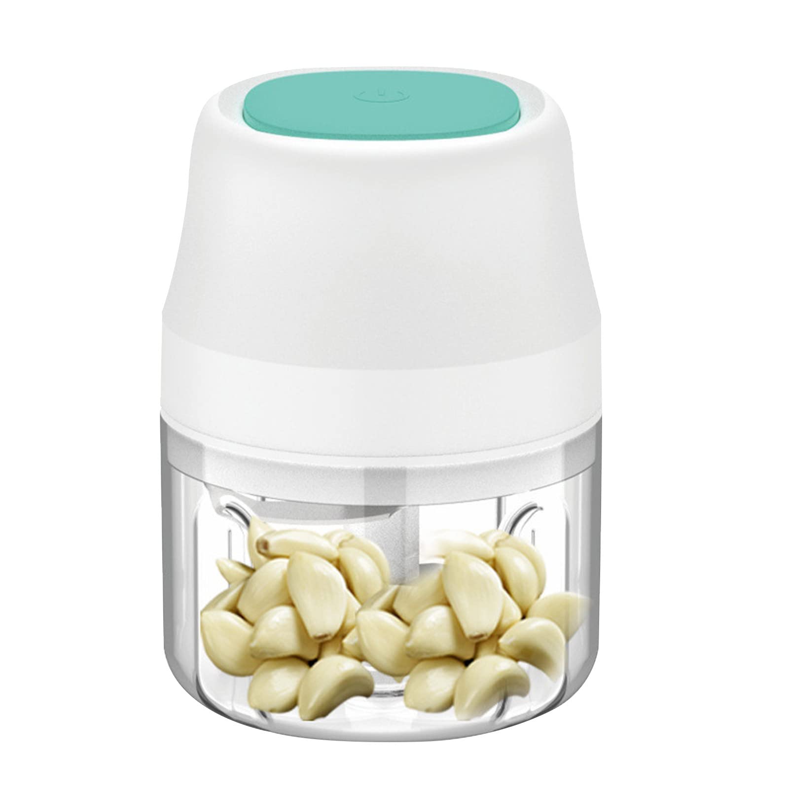 XUnion Electric Mini Garlic Chopper - Powerful Food Processor for Garlic, Pepper, Chili, Vegetables & Meat - Easy to Use Kitchen Gadget for Cooking, Meal Prep & Healthy Recipes (White, Model UG3)