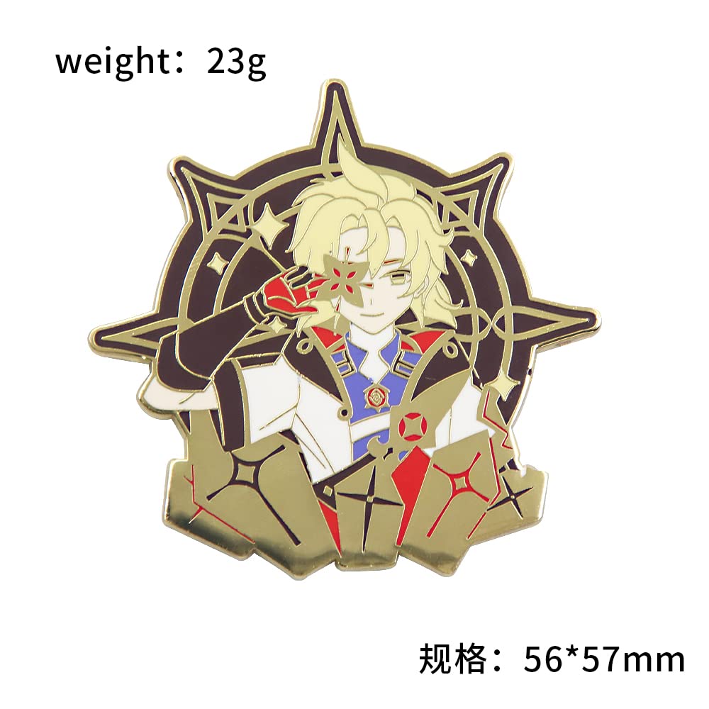 Genshin Impact Hu Tao Brooch Pin - Anime Cosplay Enamel Lapel Pin - Perfect Gift for Fans, Women & Girls - Great for Cosplay, Collecting & Fashion Accessories