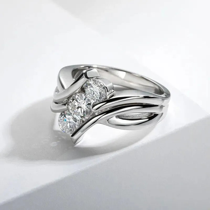 1.2 Carat Moissanite Vintage Engagement Ring for Women - 925 Sterling Silver Wedding Band, Anniversary Gift, Bridal Jewelry (Perfect for Proposals, Weddings & Special Occasions)