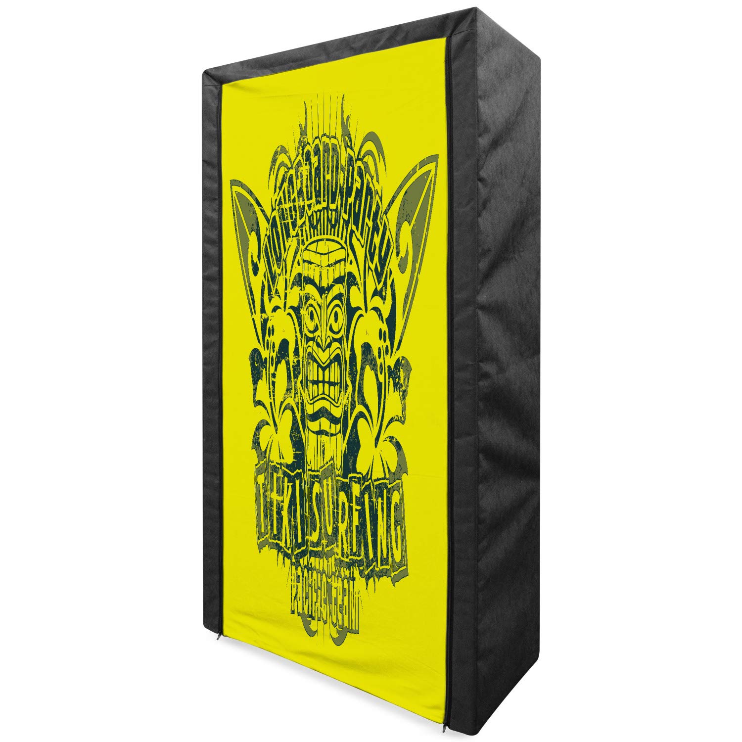 Ambesonne Portable Fabric Wardrobe Closet with Shelves | 33.5