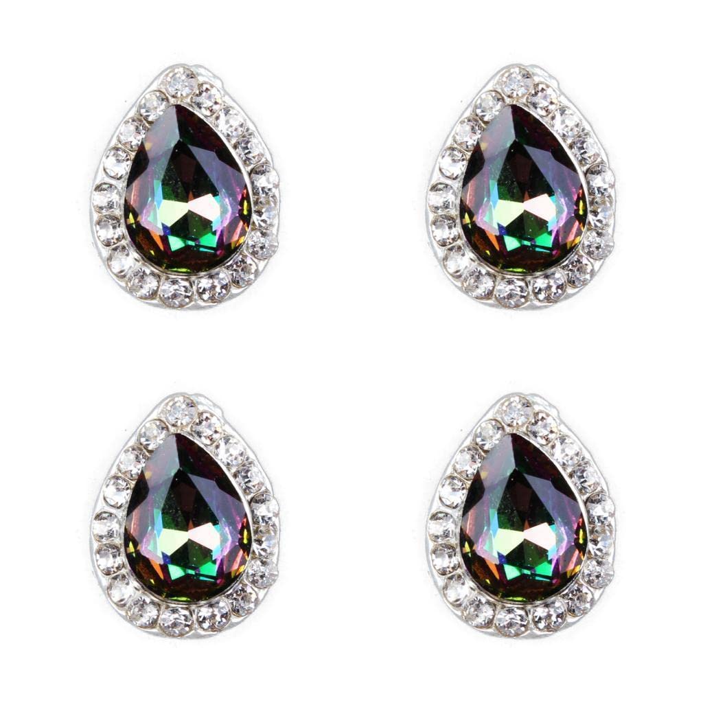 MYADDICTION 10pcs Crystal Rhinestone 3D Nail Art Charms - DIY Salon Manicure Decorations, Glitters for Nails | Perfect for Bridal, Party, Acrylic & Gel Nail Designs | Nail Care Accessories for Women