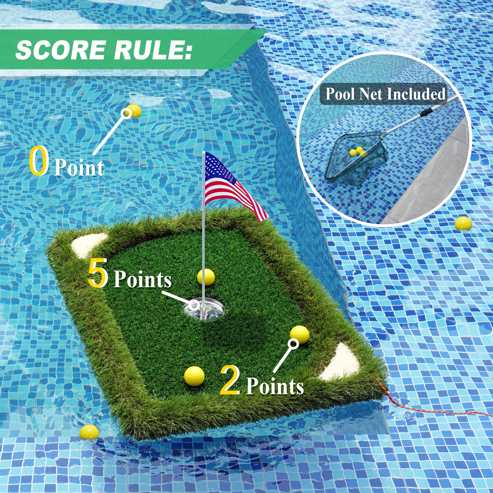 Premium Golf Chipping Net & Practice Green Set - Backyard Training Net with Mat, 3 Golf Balls & Target - Perfect for Outdoor Golf Practice, Backyard Games & Gifts for Golf Lovers